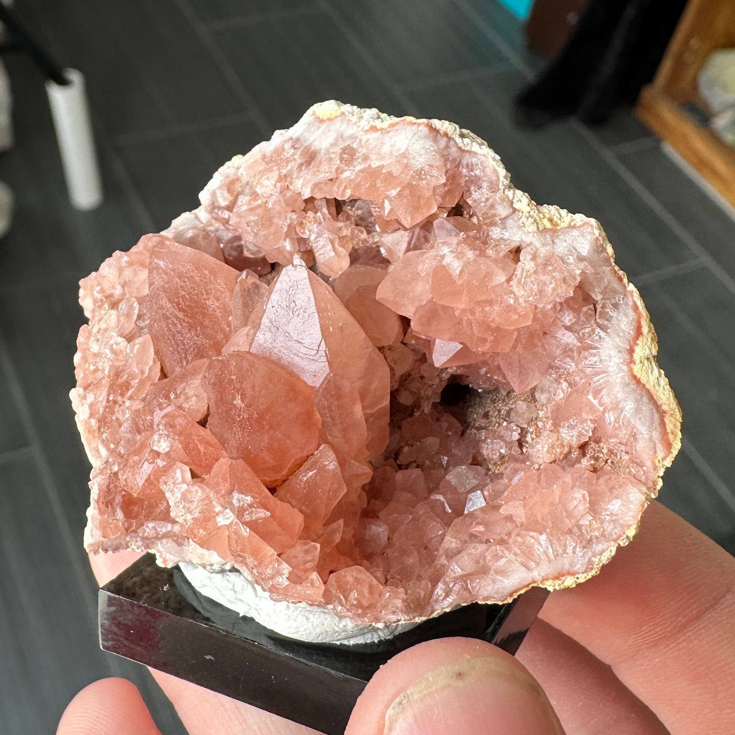 Miniature Sized Pink Amethyst Geode from El Choique mine, Argentina