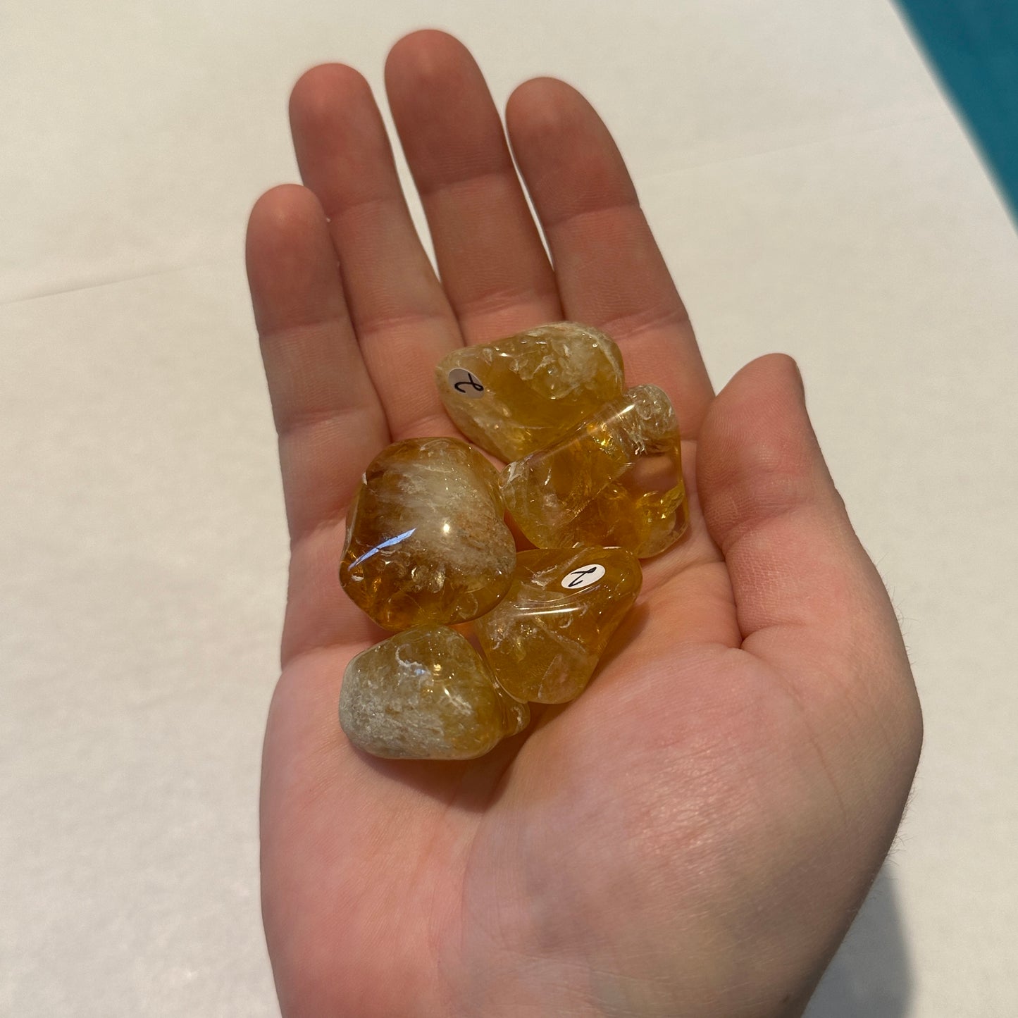Small Yellow Tumbled Citrine from Minas Gerais, Brazil