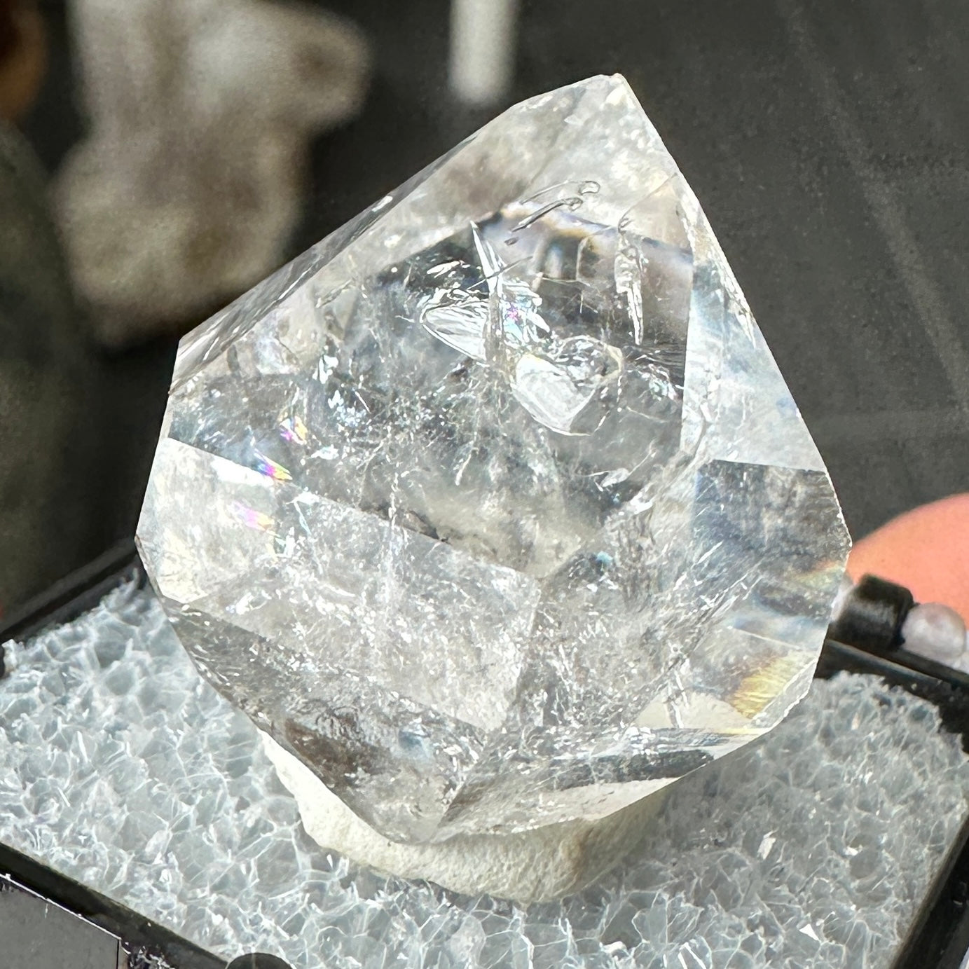 Herkimer Diamond Quartz Perky Box Specimen from New York