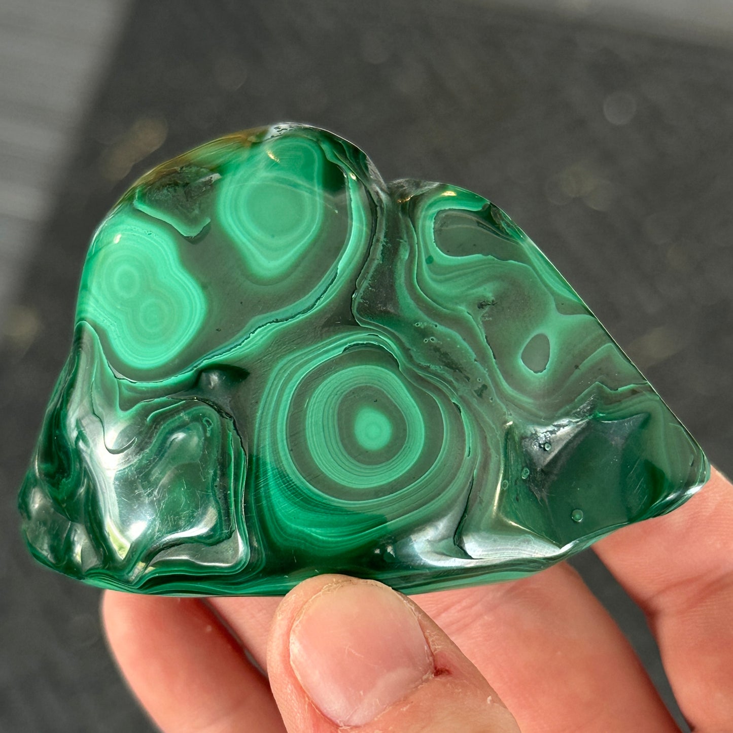 160g Polished Malachite Freeform from DR Congo