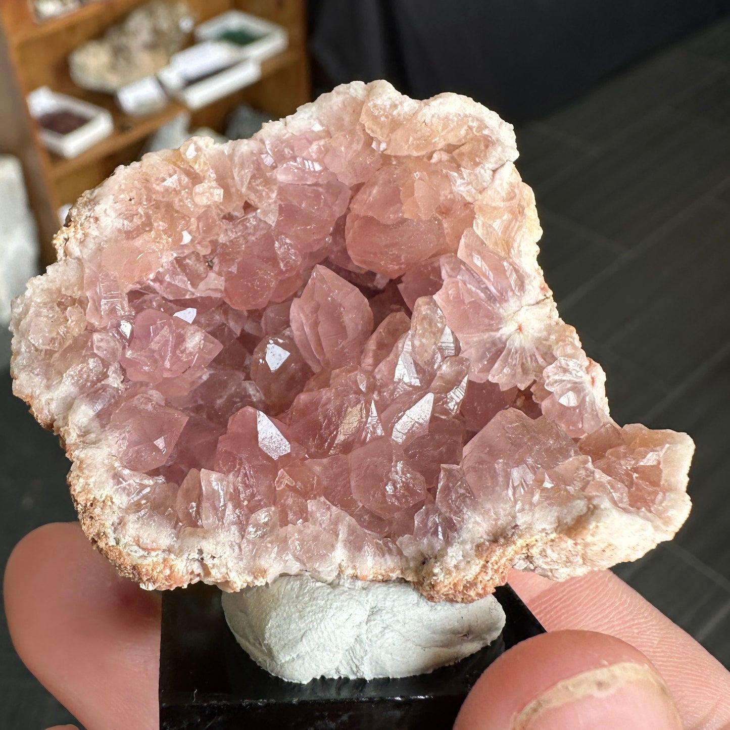 Miniature Sized Pink Amethyst Geode from El Choique mine, Argentina