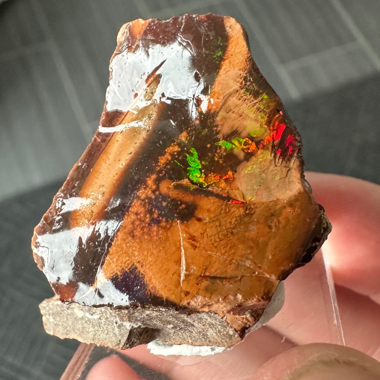 Chocolate Fire Opal Miniature from Ethiopia