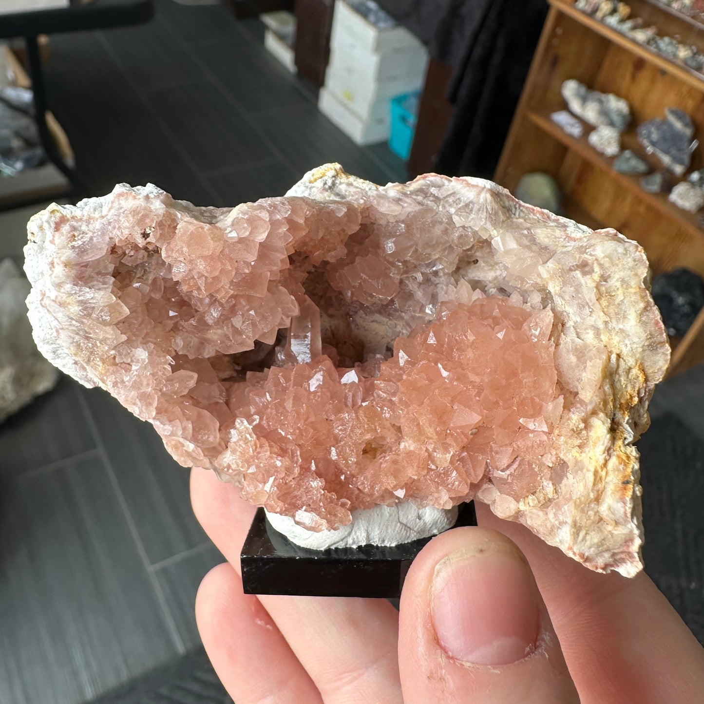 Miniature Sized Pink Amethyst Geode from El Choique mine, Argentina
