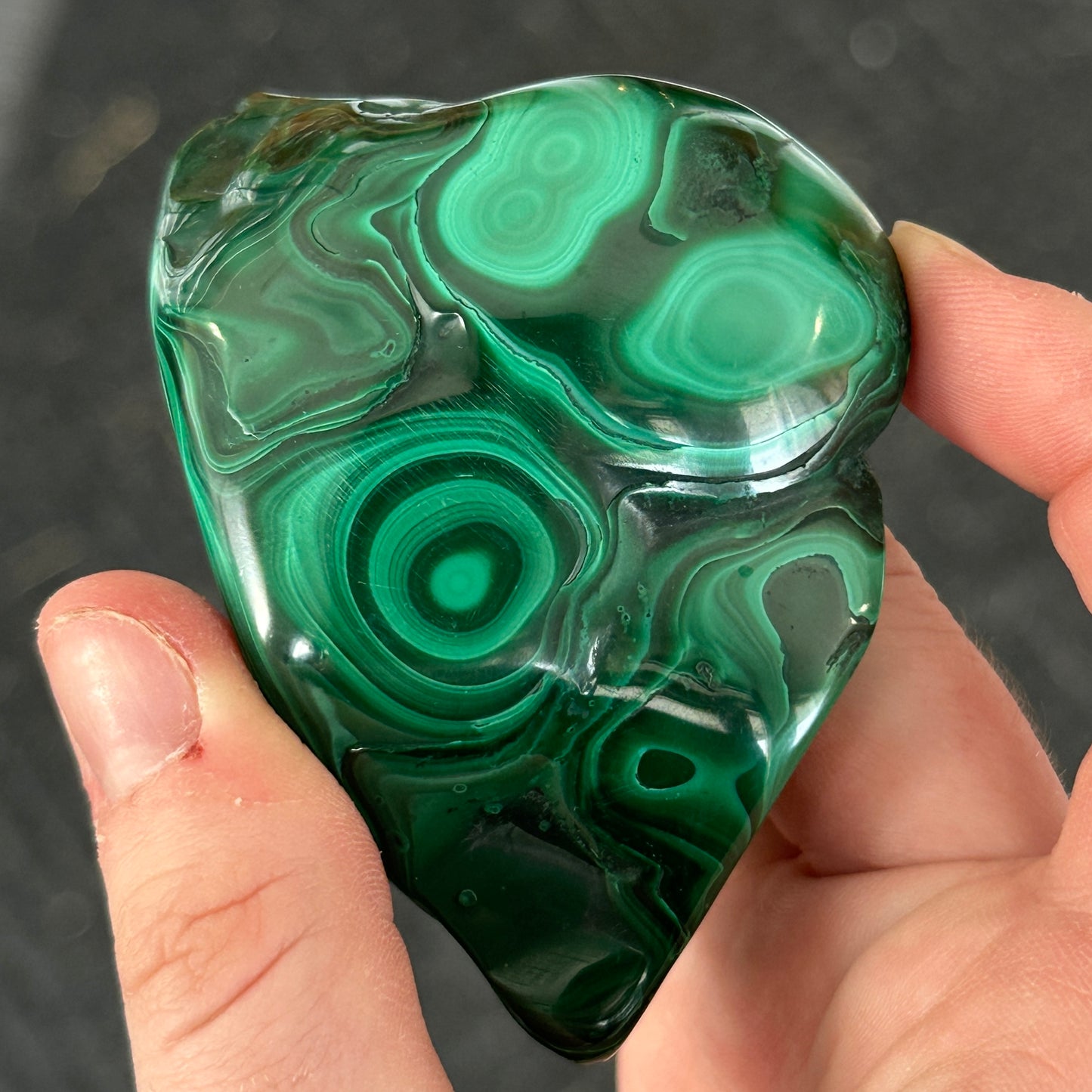 160g Polished Malachite Freeform from DR Congo