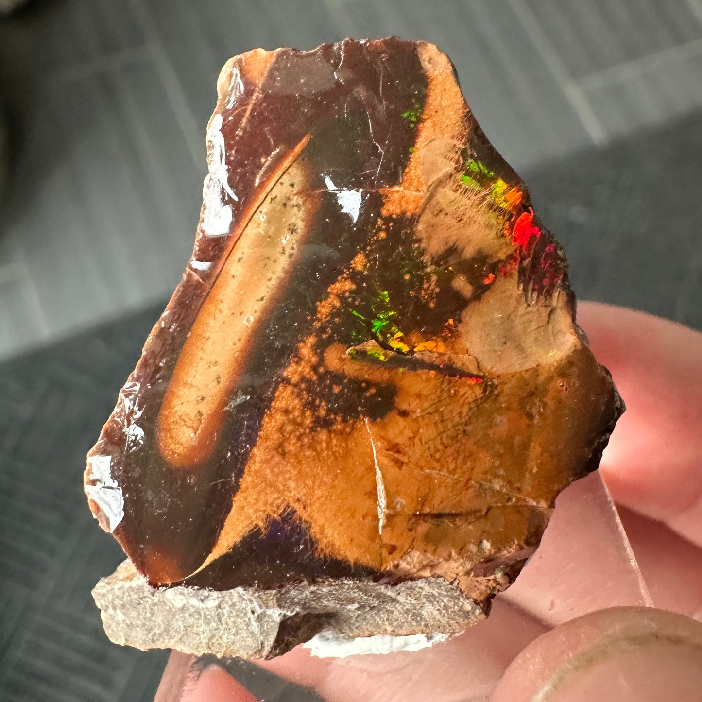 Chocolate Fire Opal Miniature from Ethiopia