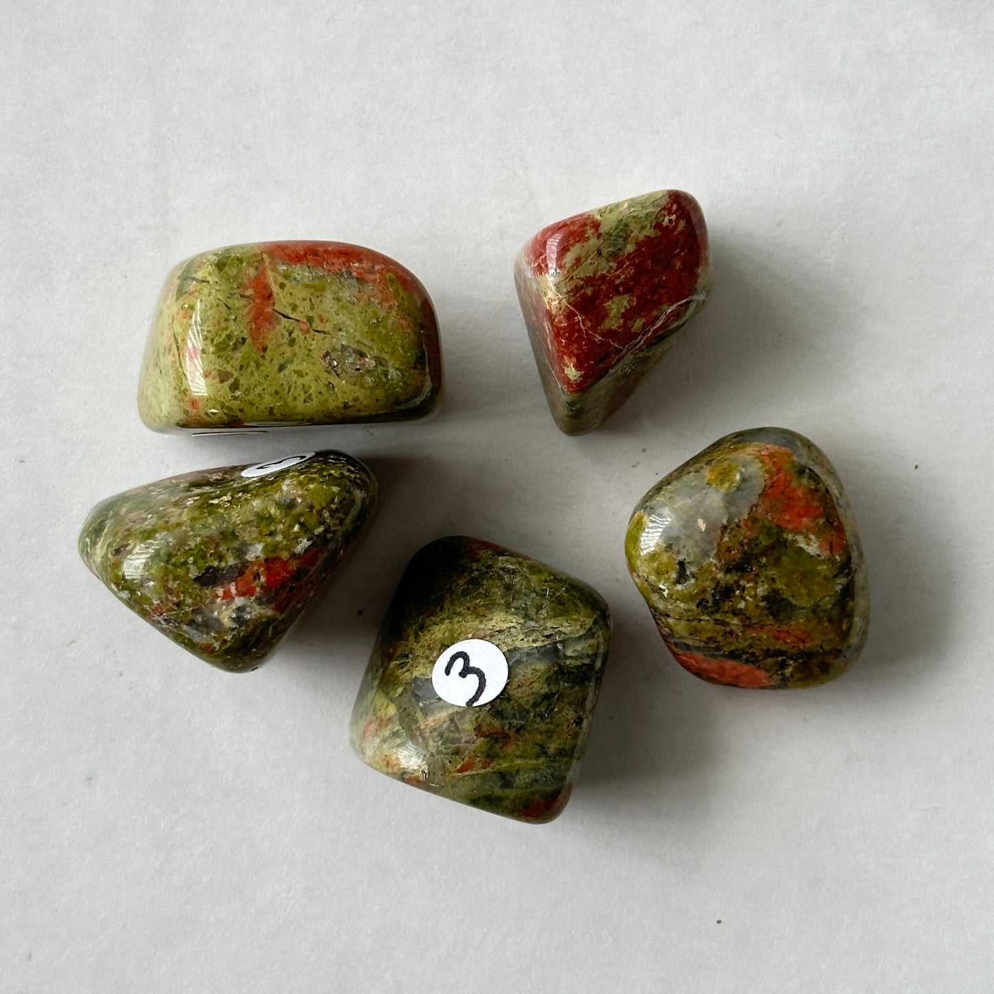 Medium Tumbled Unakite from Brazil