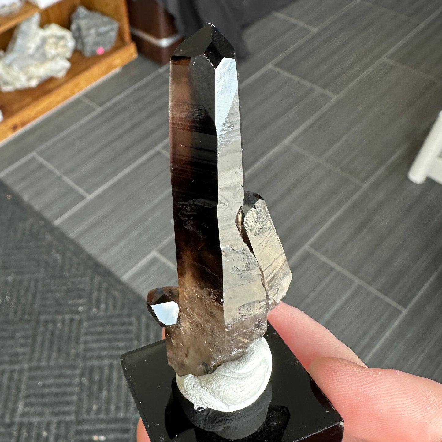 Miniature Sized Smoky Quartz with Epididymite Inclusions from Mount Malosa, Malawi