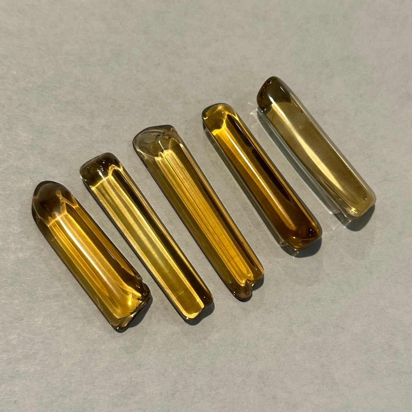 Medium Yellow Tumbled Citrine Points from Zambia