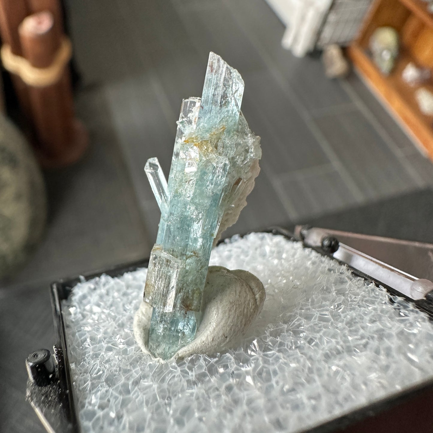 Aquamarine Perky Box Specimen from Namibia