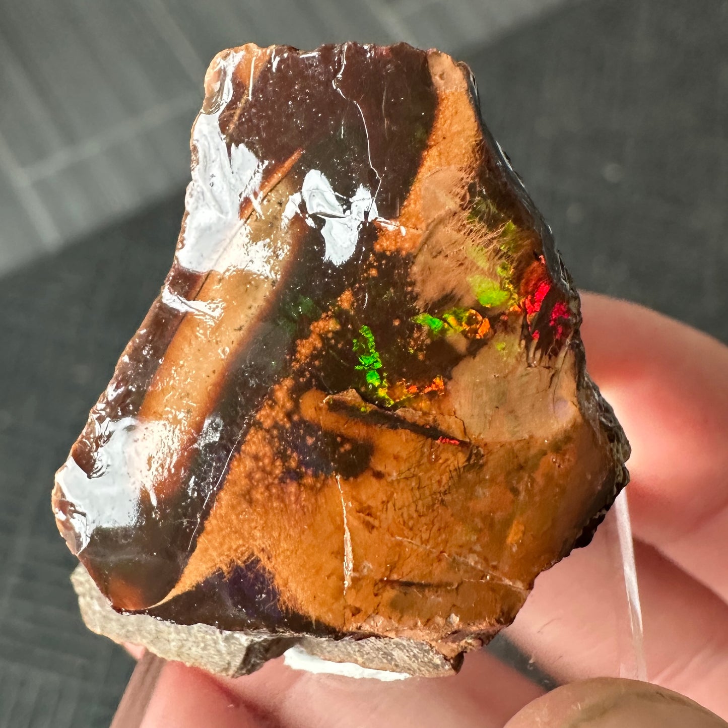 Chocolate Fire Opal Miniature from Ethiopia