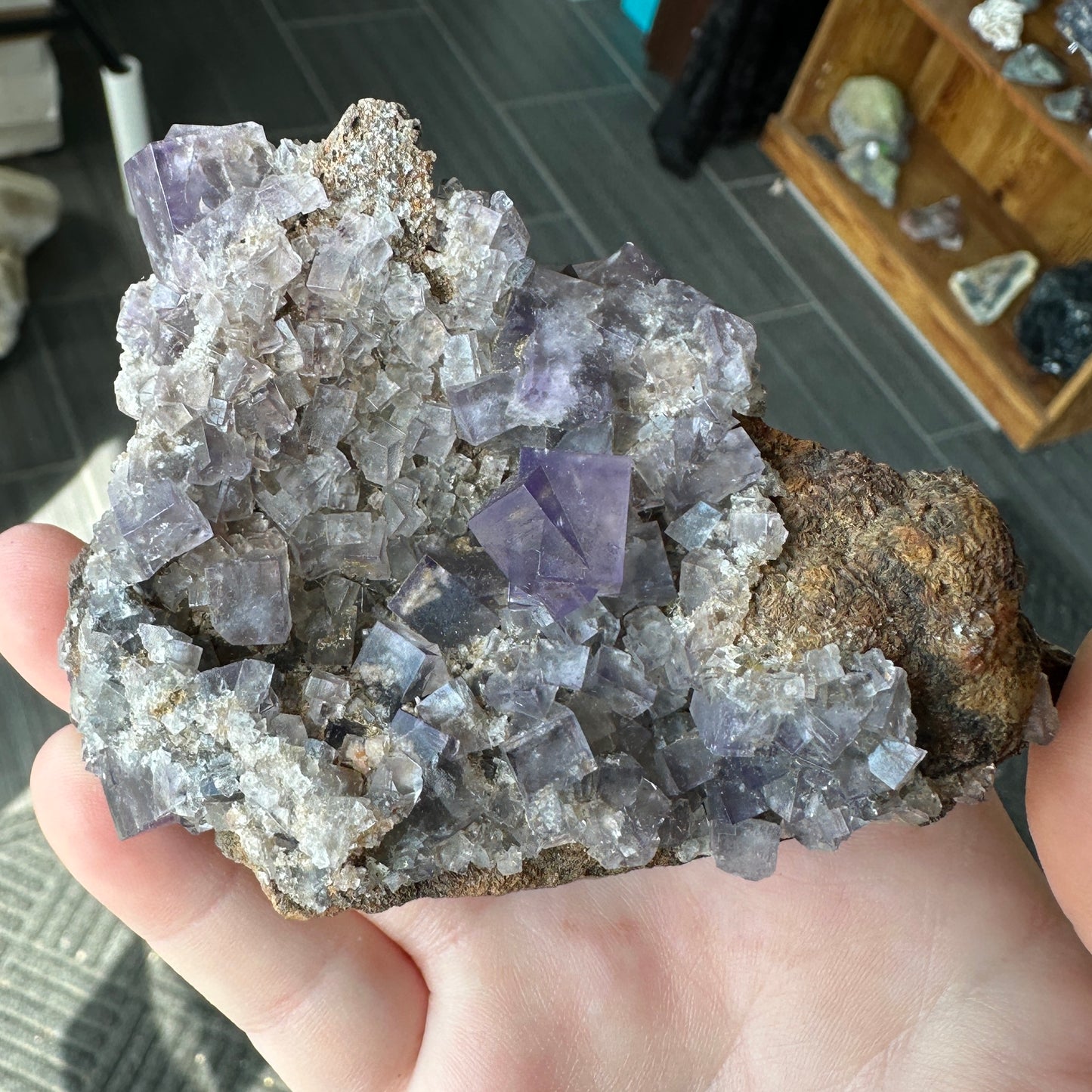 Cabinet Size Purple Fluorite from the Diana Maria Mine, UK