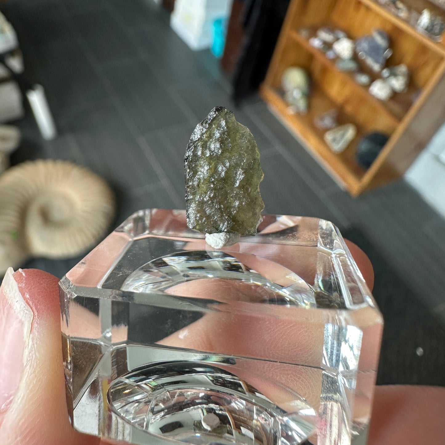 Genuine Green Moldavite 0.45g from Czech Republic