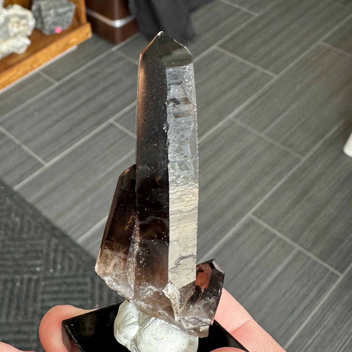 Miniature Sized Smoky Quartz with Epididymite Inclusions from Mount Malosa, Malawi