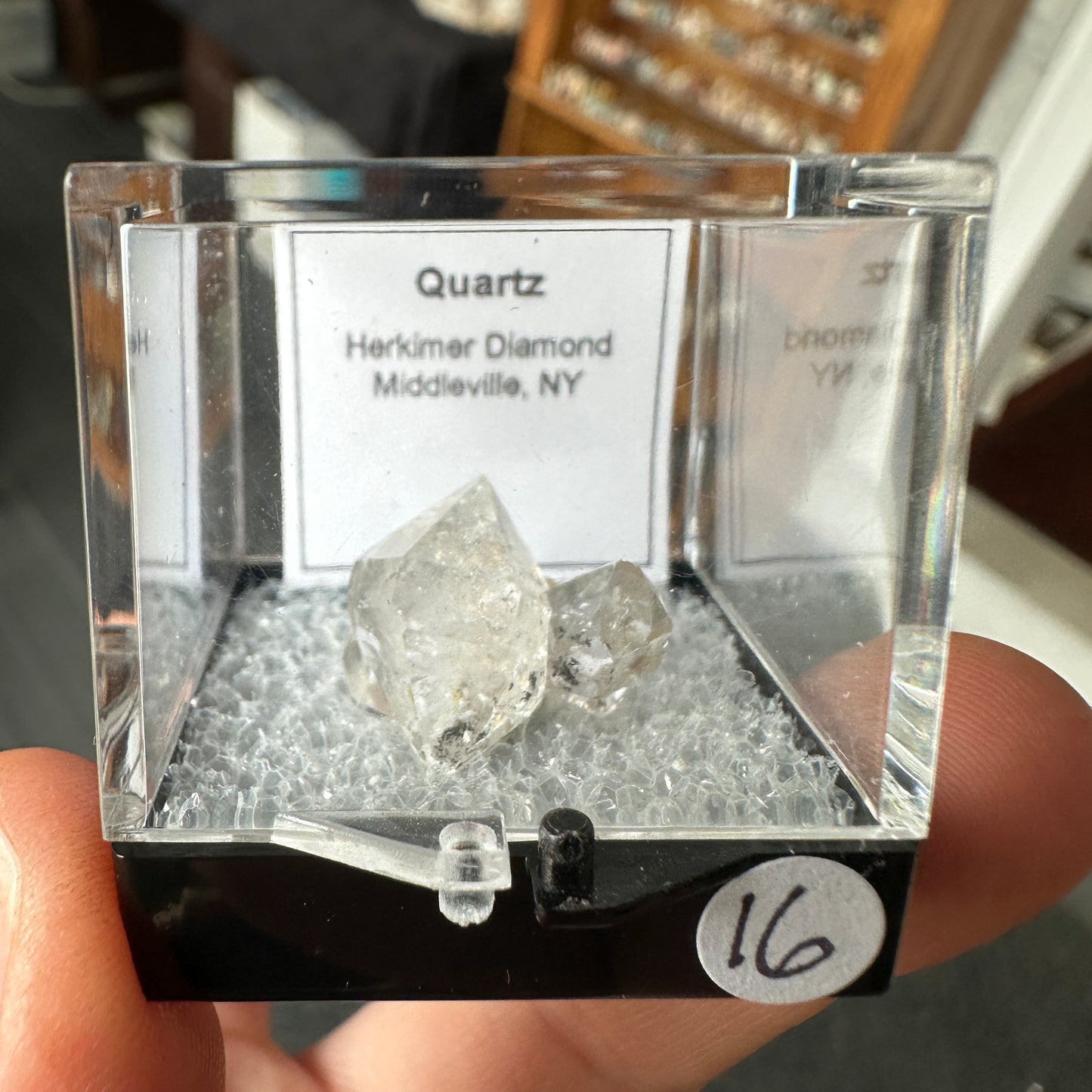 Herkimer Diamond Quartz Perky Box Specimen from New York