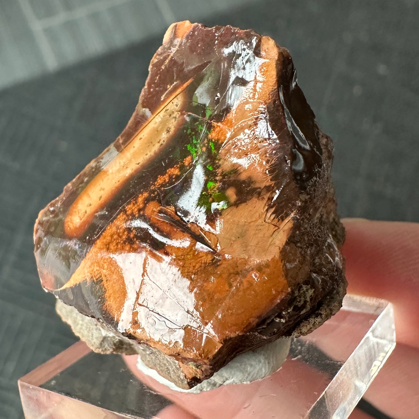 Chocolate Fire Opal Miniature from Ethiopia