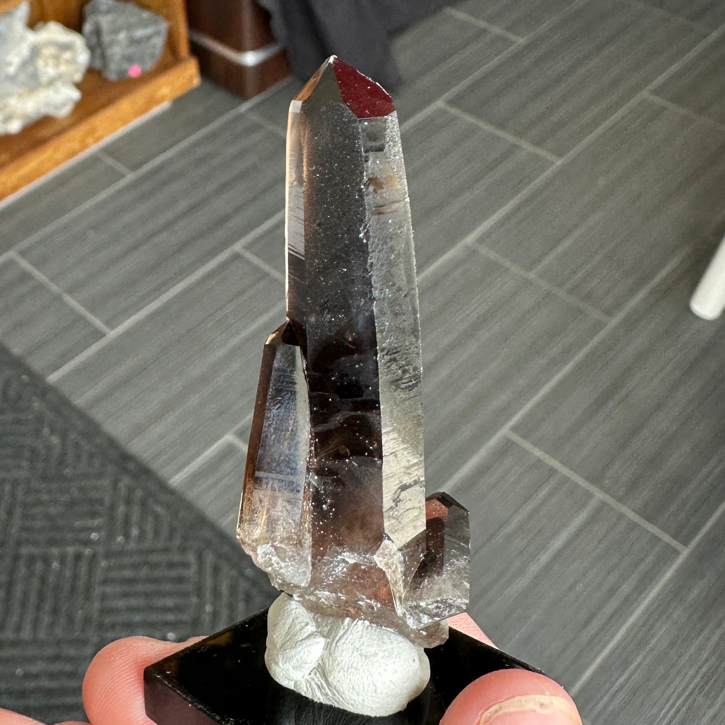Miniature Sized Smoky Quartz with Epididymite Inclusions from Mount Malosa, Malawi