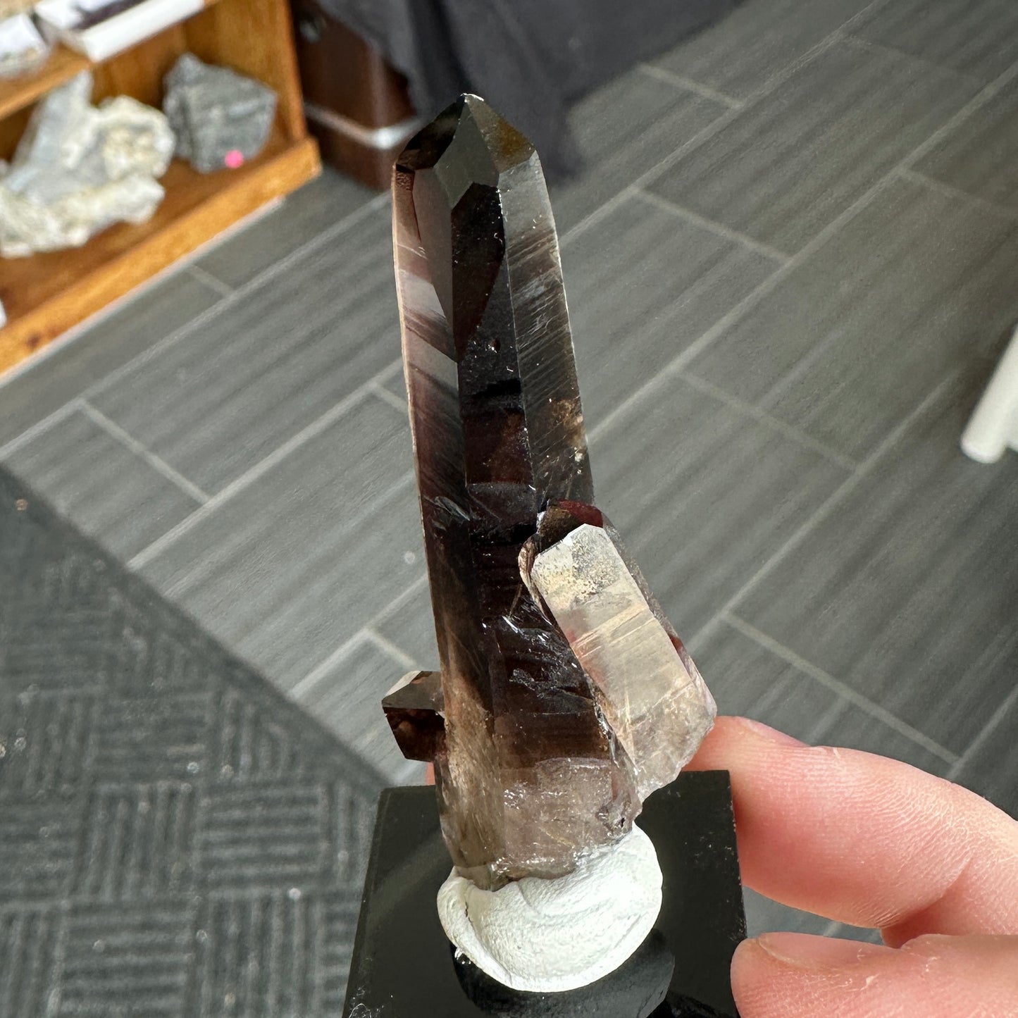 Miniature Sized Smoky Quartz with Epididymite Inclusions from Mount Malosa, Malawi