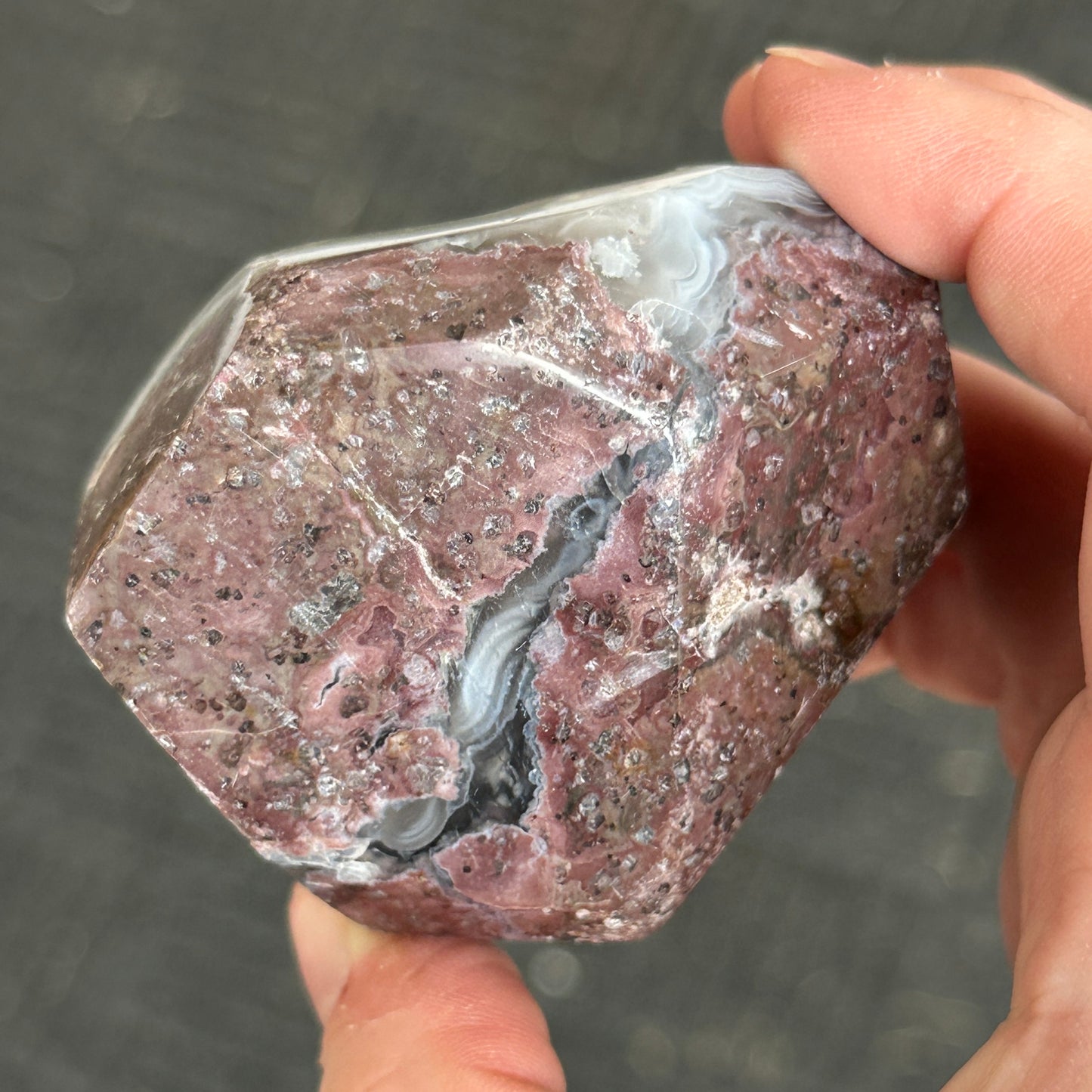 UV Reactive Chalcedony Geode Freeform from Mexico