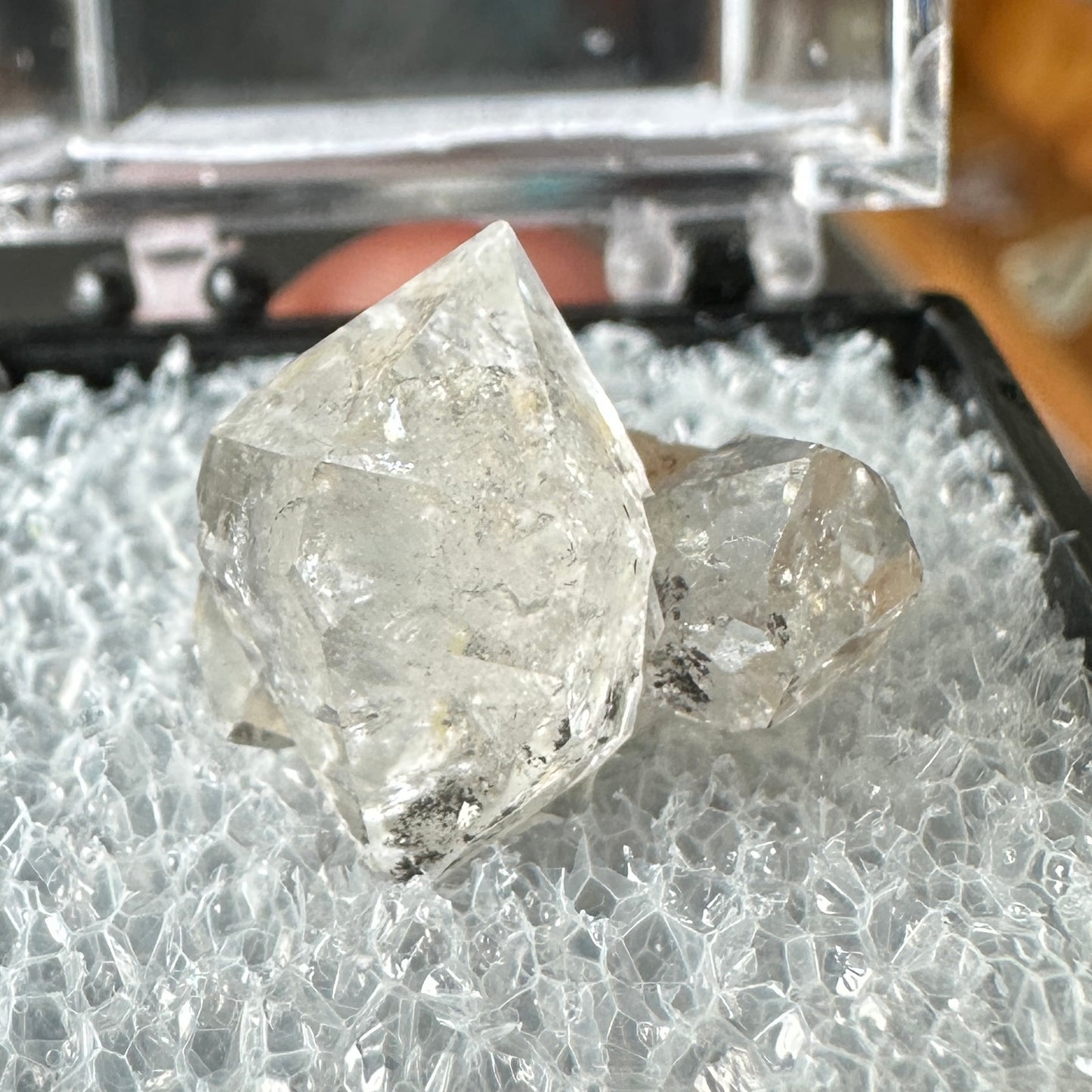 Herkimer Diamond Quartz Perky Box Specimen from New York
