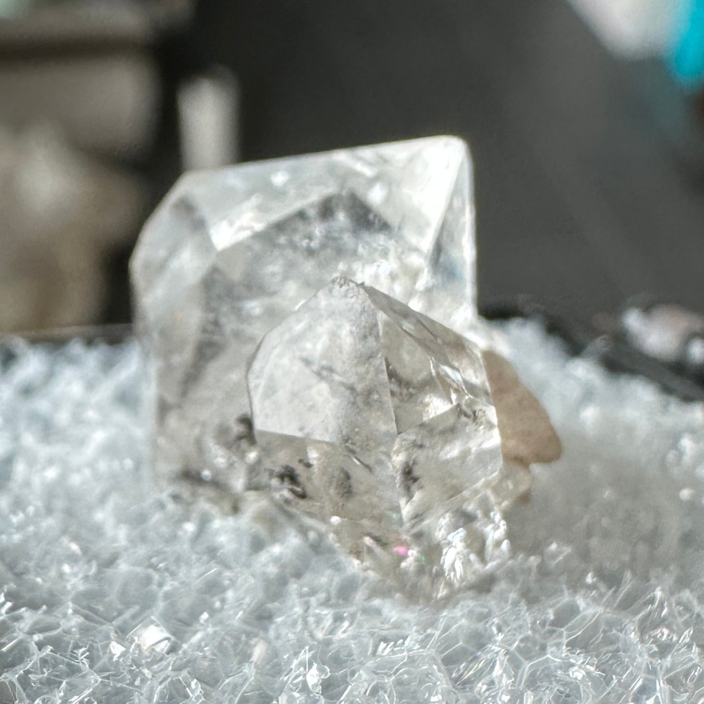 Herkimer Diamond Quartz Perky Box Specimen from New York