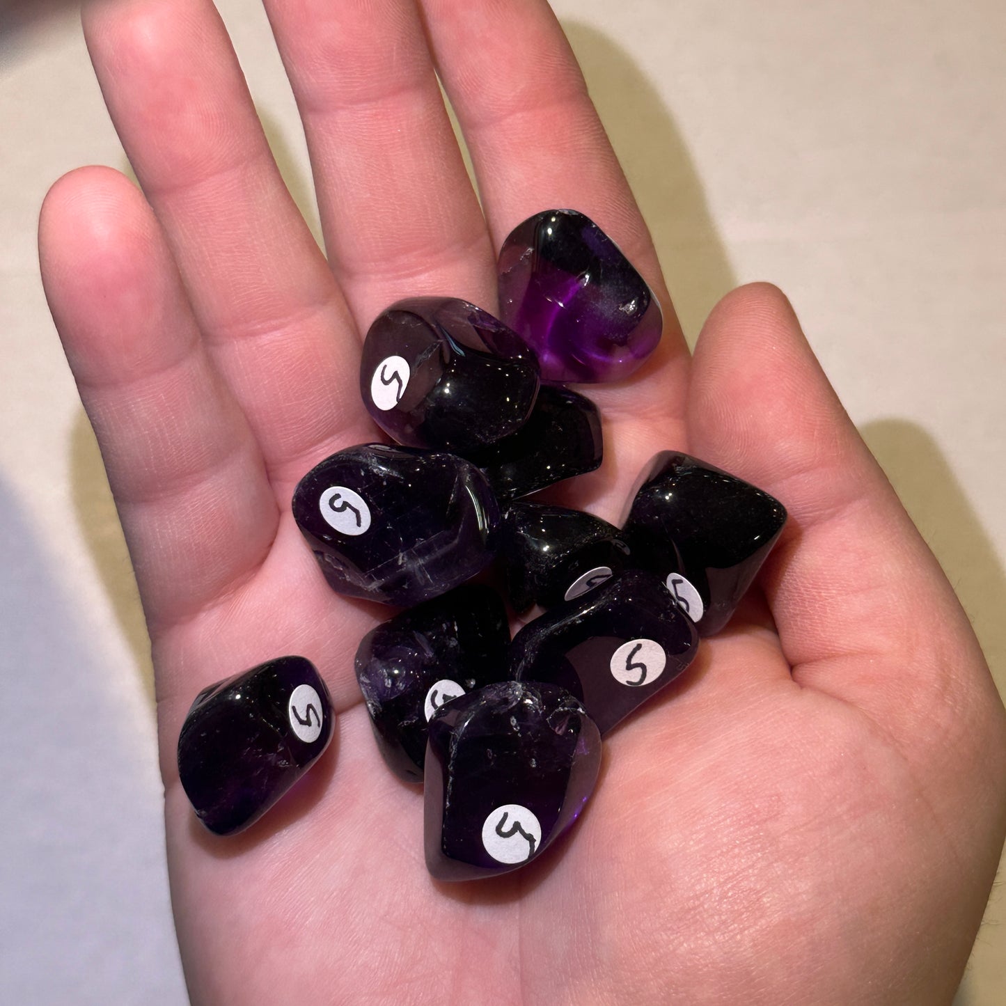Small Tumbled Purple Violet Flame Amethyst from Zambia