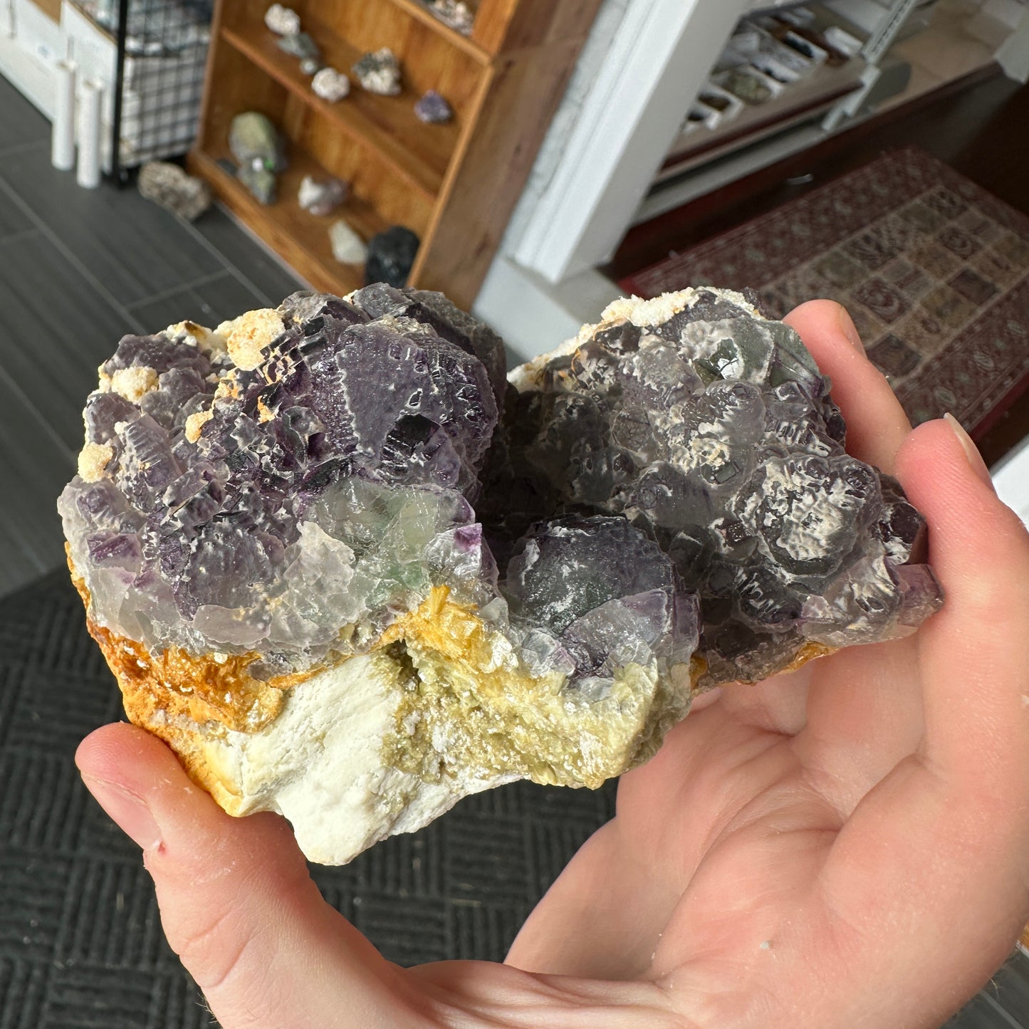 Fluorite and UV Reactive Hyalite Opal from Erongo, Namibia