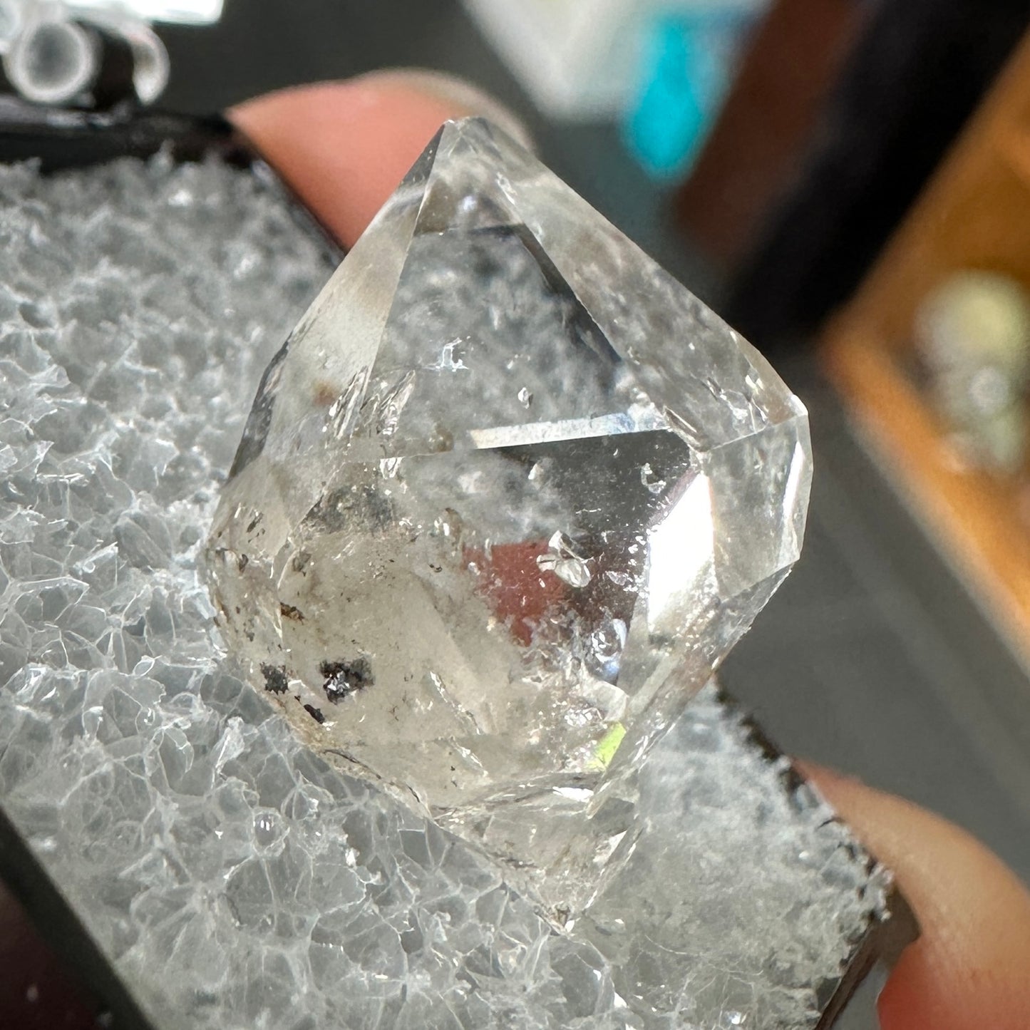 Herkimer Diamond Quartz Perky Box Specimen from New York