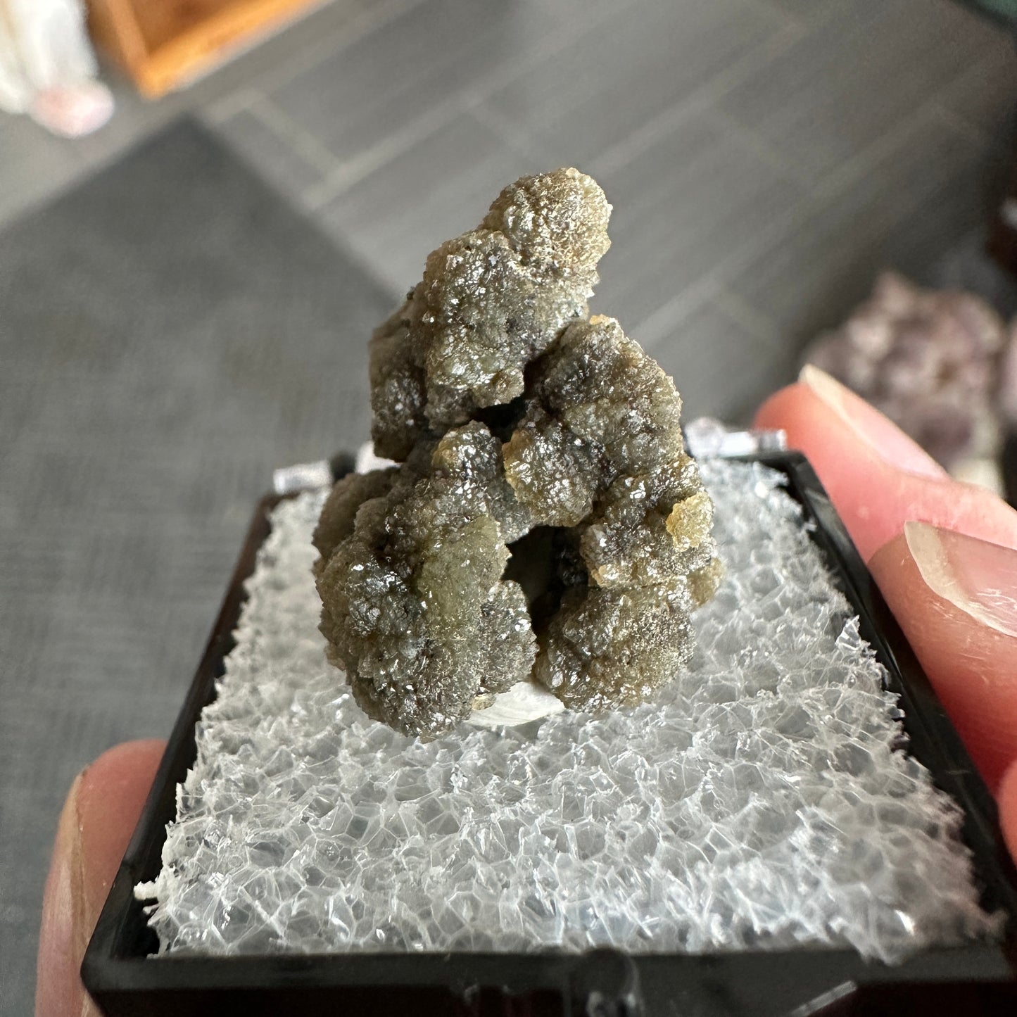 Old Stock Byssolite Included Green Quartz Perky Box Specimen from Pennsylvania