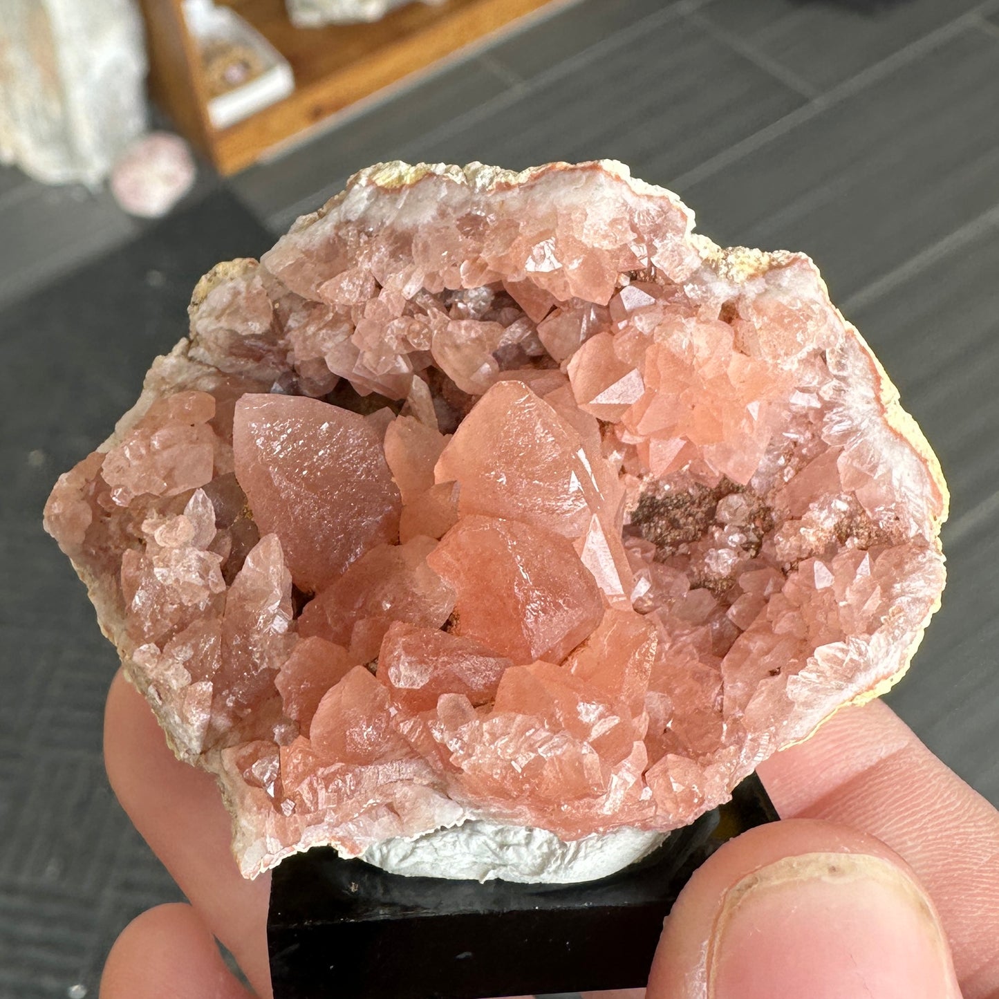 Miniature Sized Pink Amethyst Geode from El Choique mine, Argentina