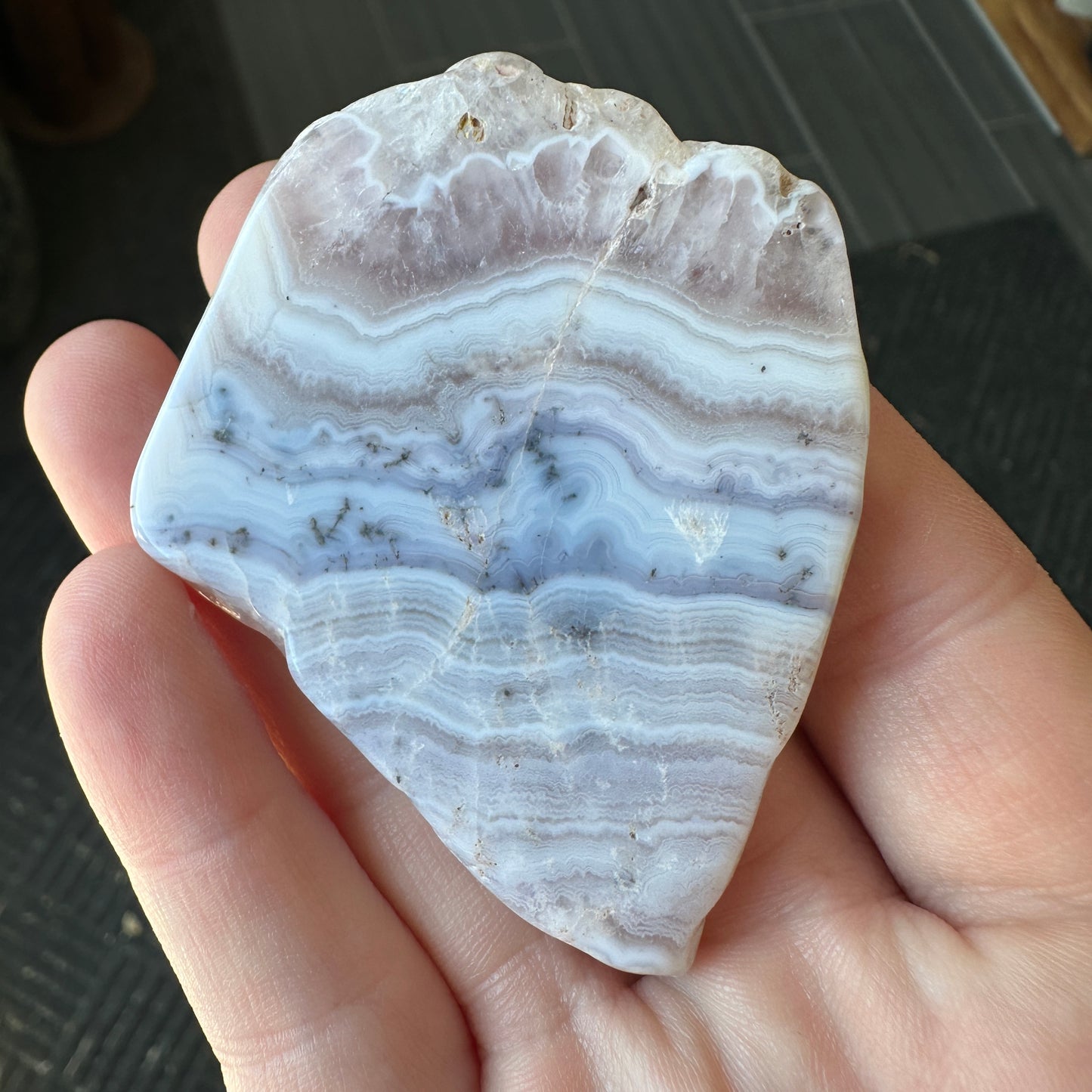 2.56g Colorado Silver-Bearing Amethyst Sowbelly Agate Slab