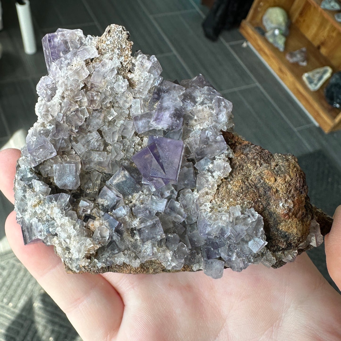 Cabinet Size Purple Fluorite from the Diana Maria Mine, UK