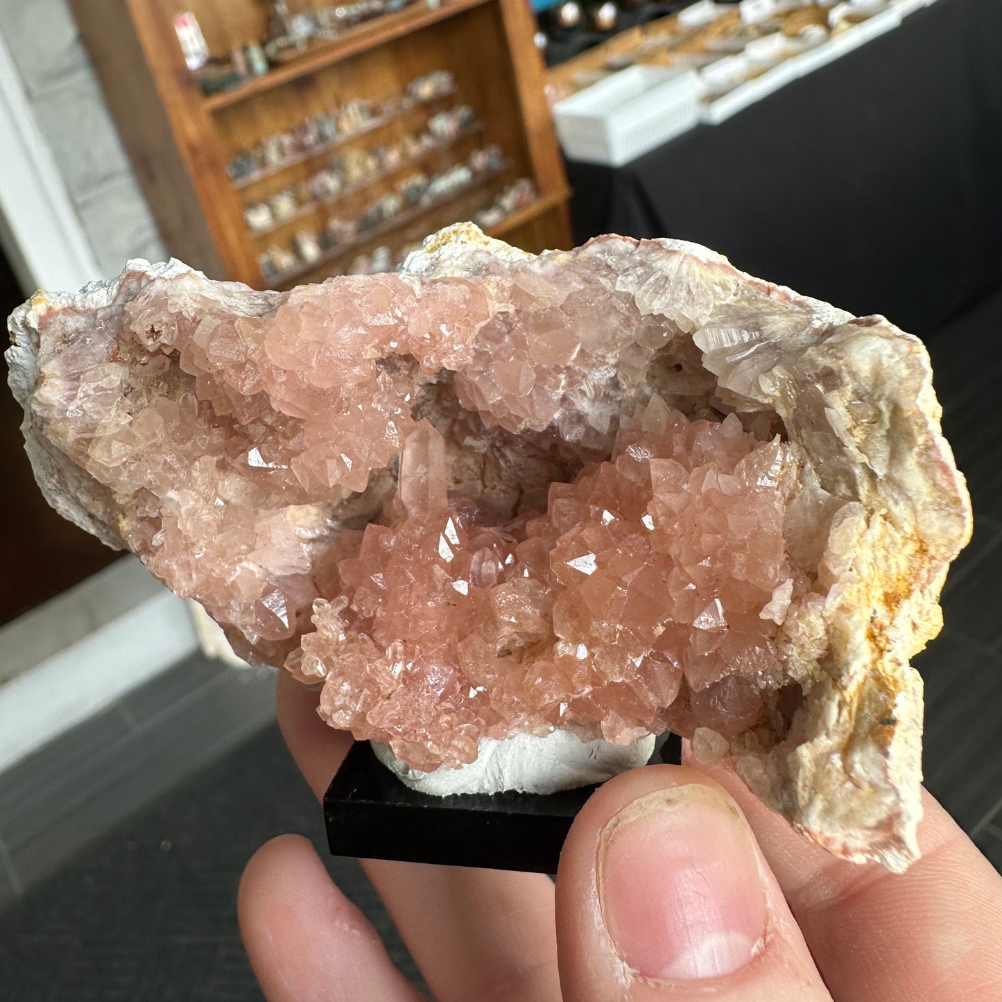 Miniature Sized Pink Amethyst Geode from El Choique mine, Argentina