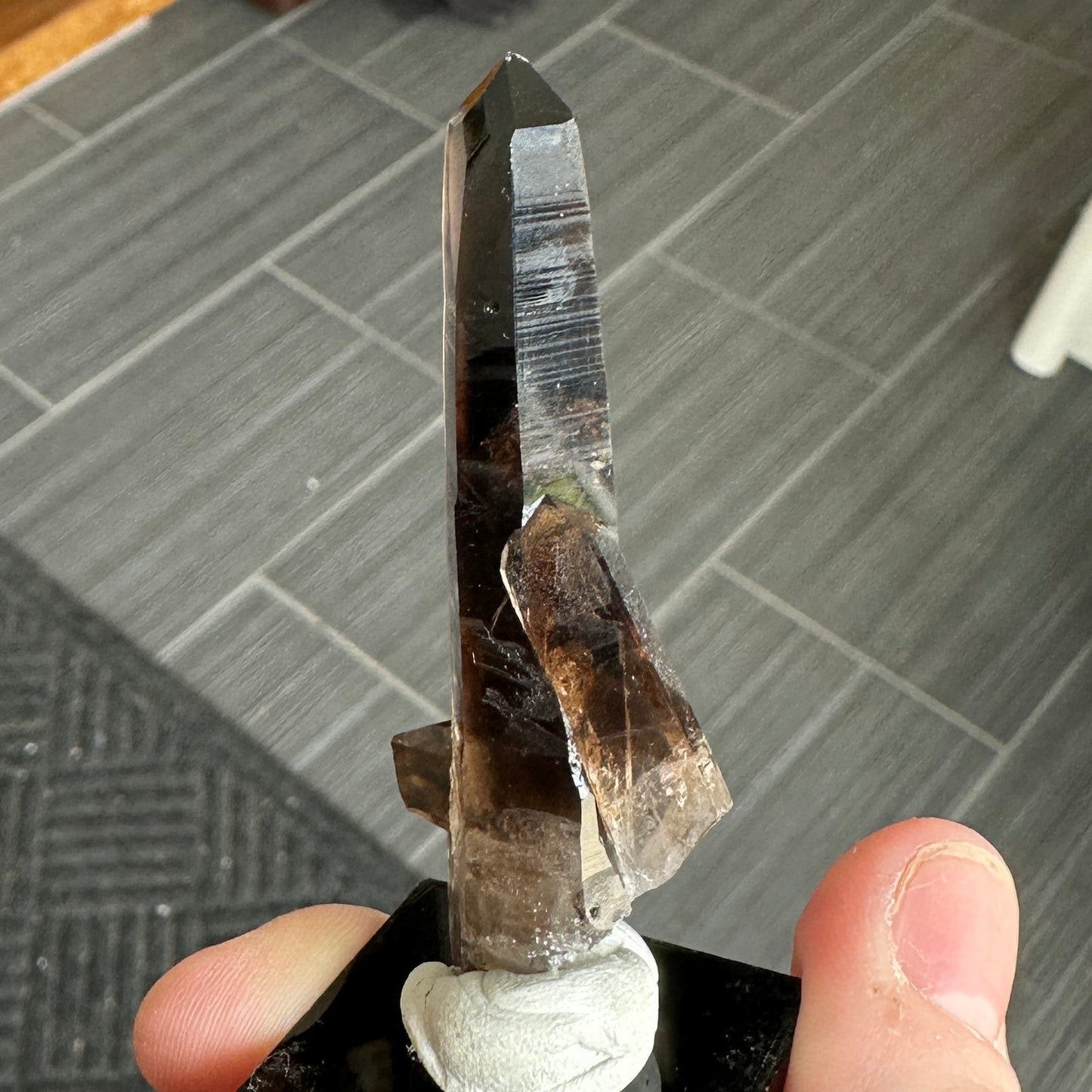 Miniature Sized Smoky Quartz with Epididymite Inclusions from Mount Malosa, Malawi