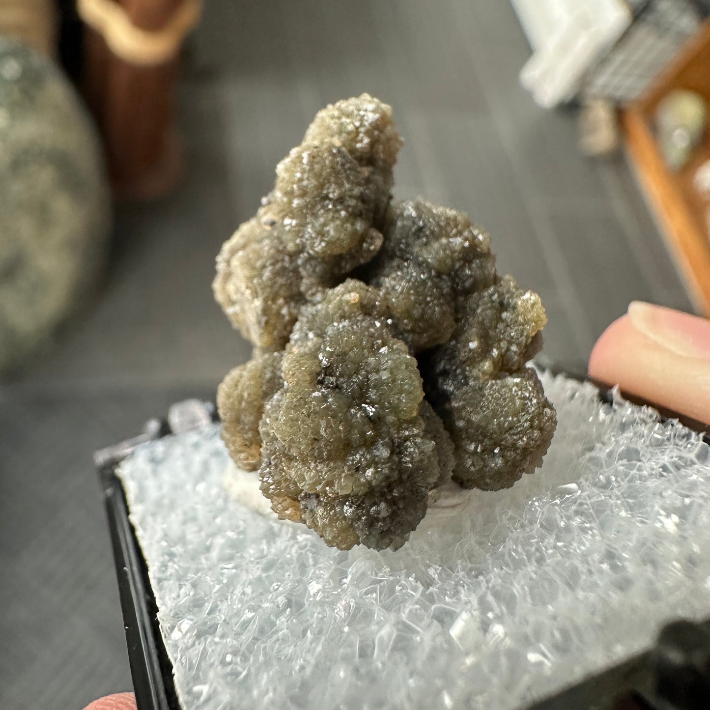 Old Stock Byssolite Included Green Quartz Perky Box Specimen from Pennsylvania