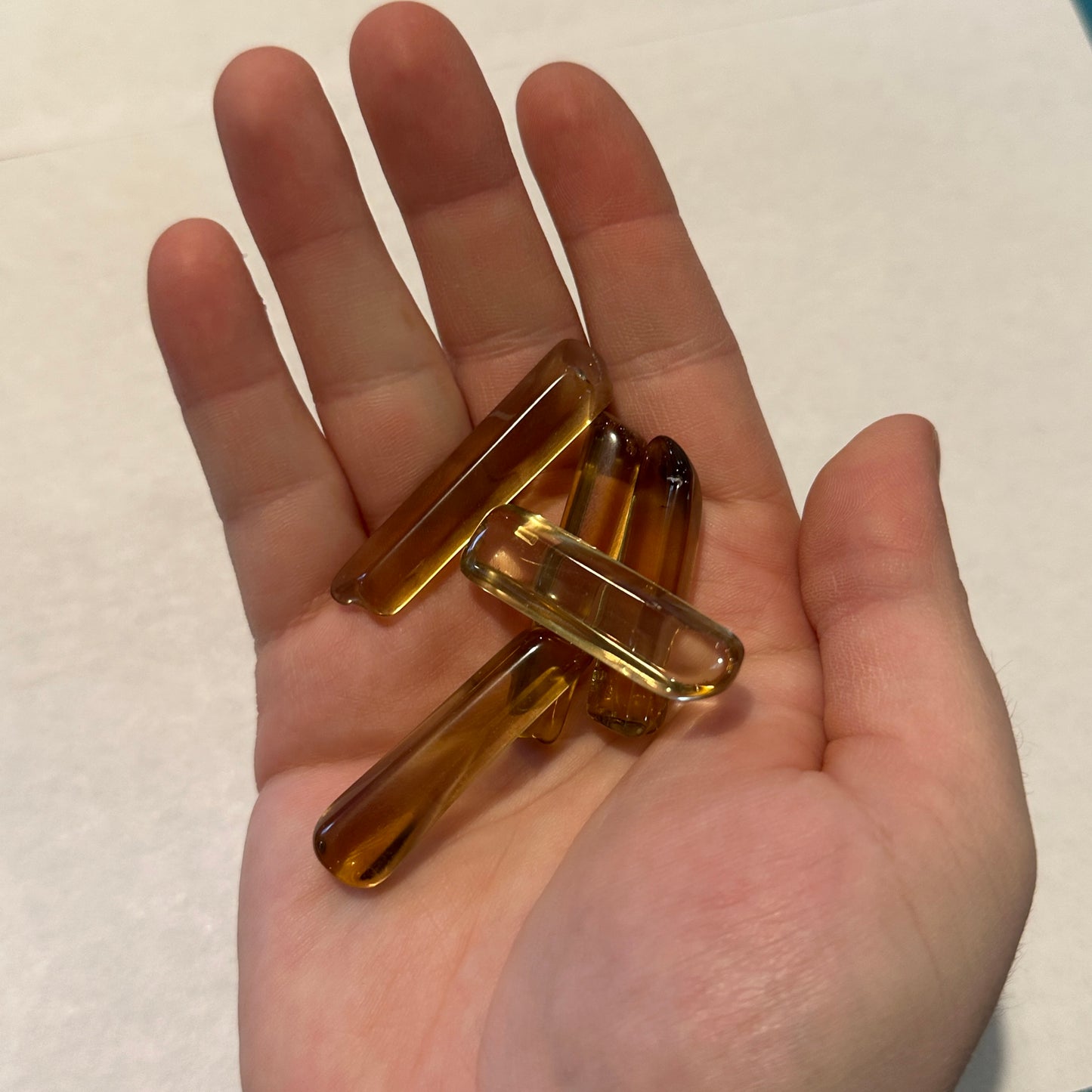 Medium Yellow Tumbled Citrine Points from Zambia