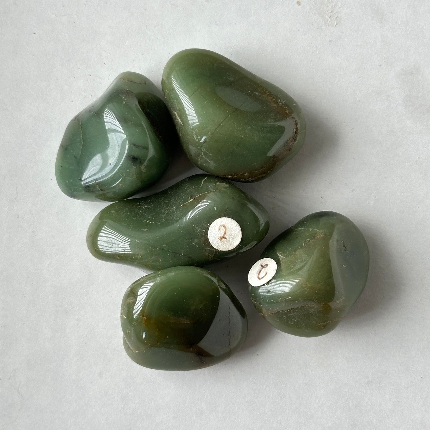 Medium Tumbled Green Chert from South Africa