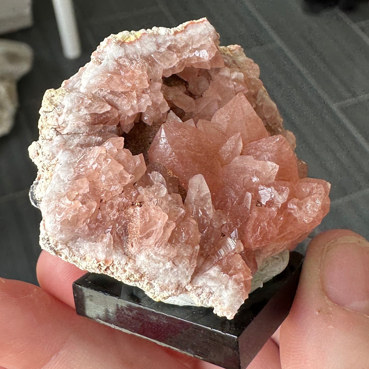 Miniature Sized Pink Amethyst Geode from El Choique mine, Argentina