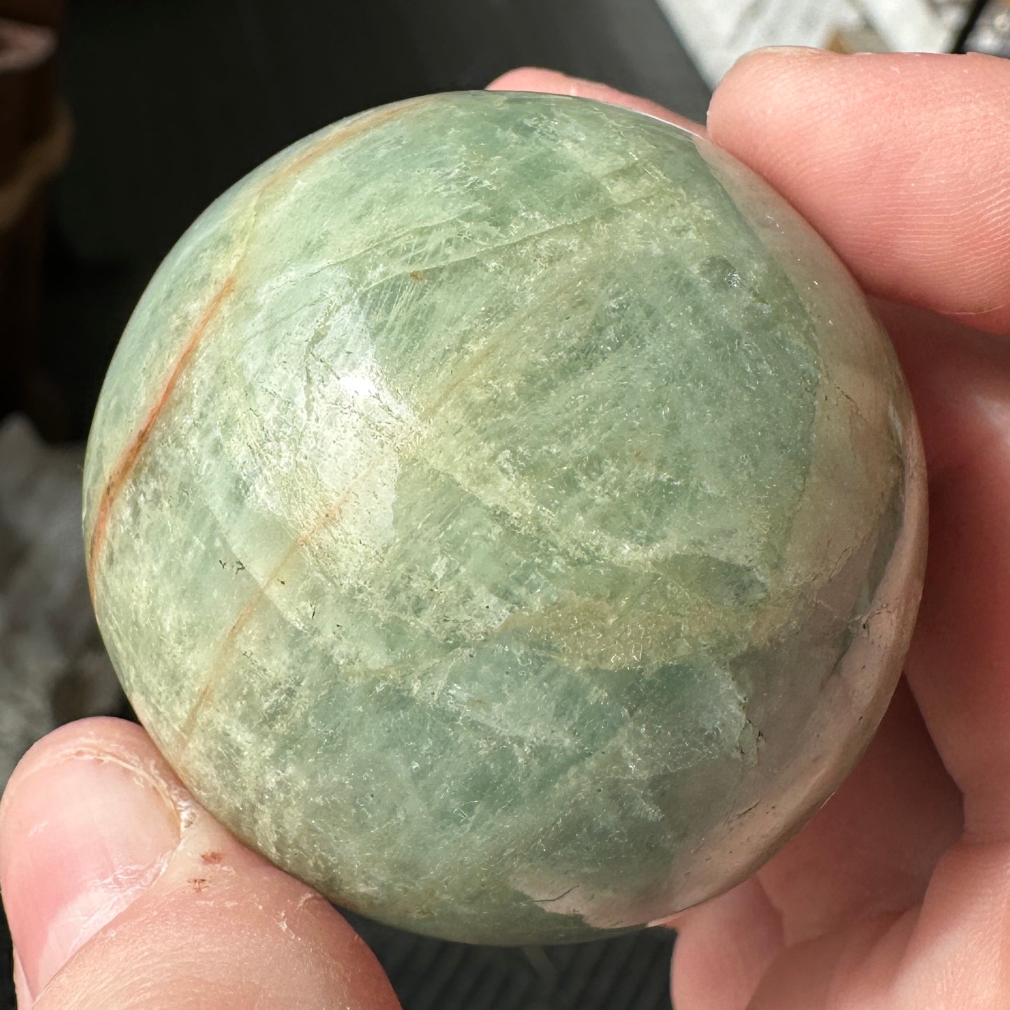4.75cm Green-Blue Aquamarine Sphere from Brazil