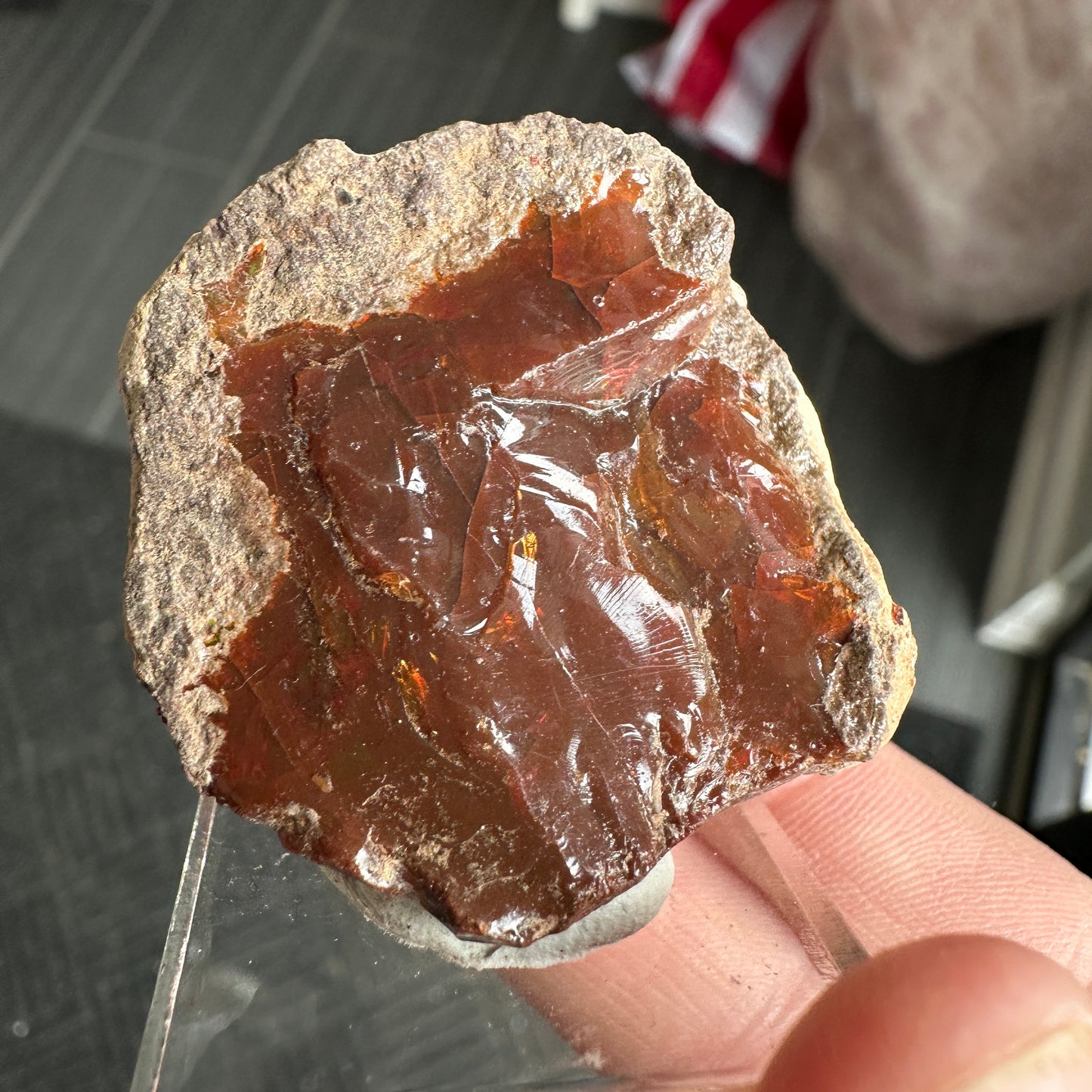 Chocolate Fire Opal Miniature from Ethiopia