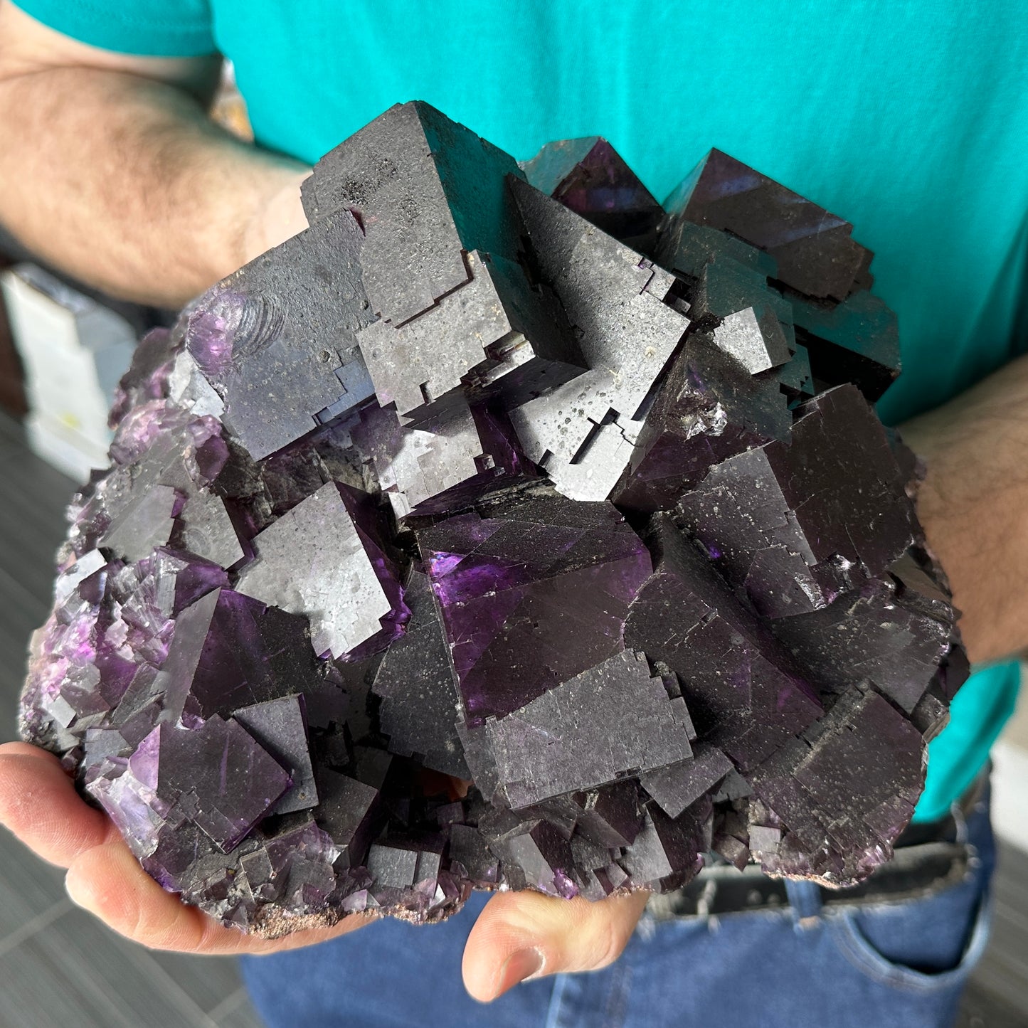 Museum Size Purple Fluorite from Cave in Rock, Illinois, USA