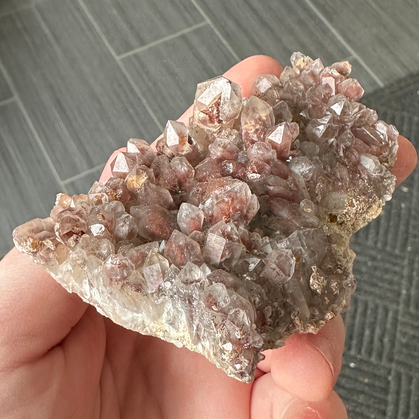 Cabinet Sized Hematite Included Quartz from Orange River, South Africa