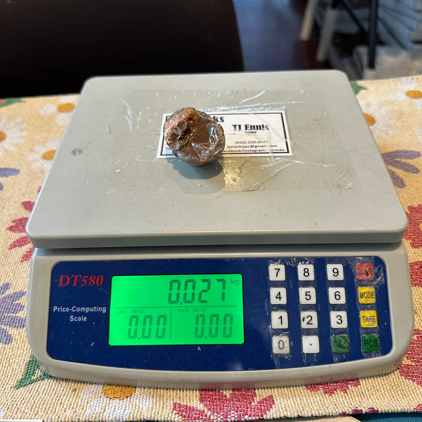 Chocolate Fire Opal Miniature from Ethiopia
