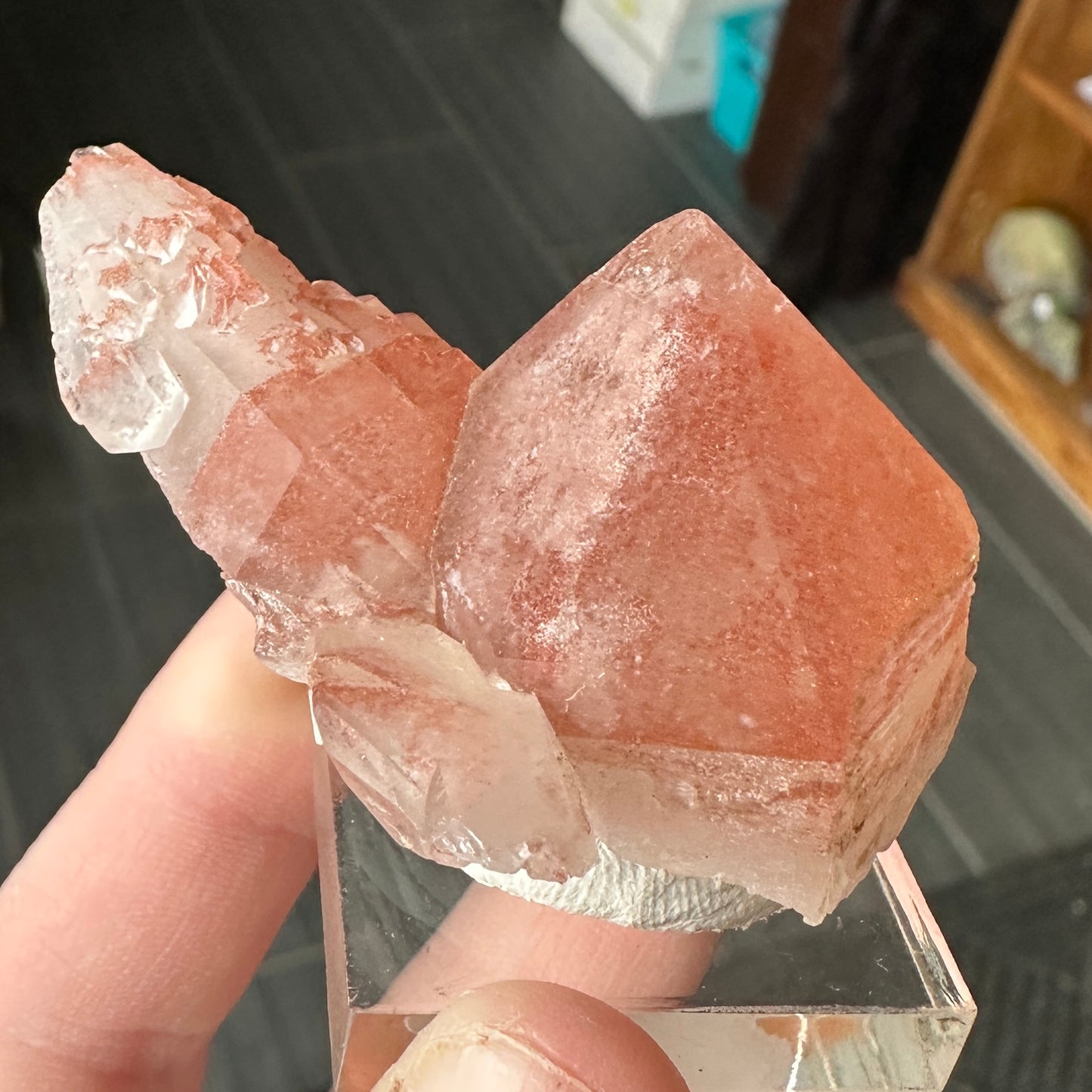 Miniature Sized Hematite Included Quartz from Orange River, South Africa