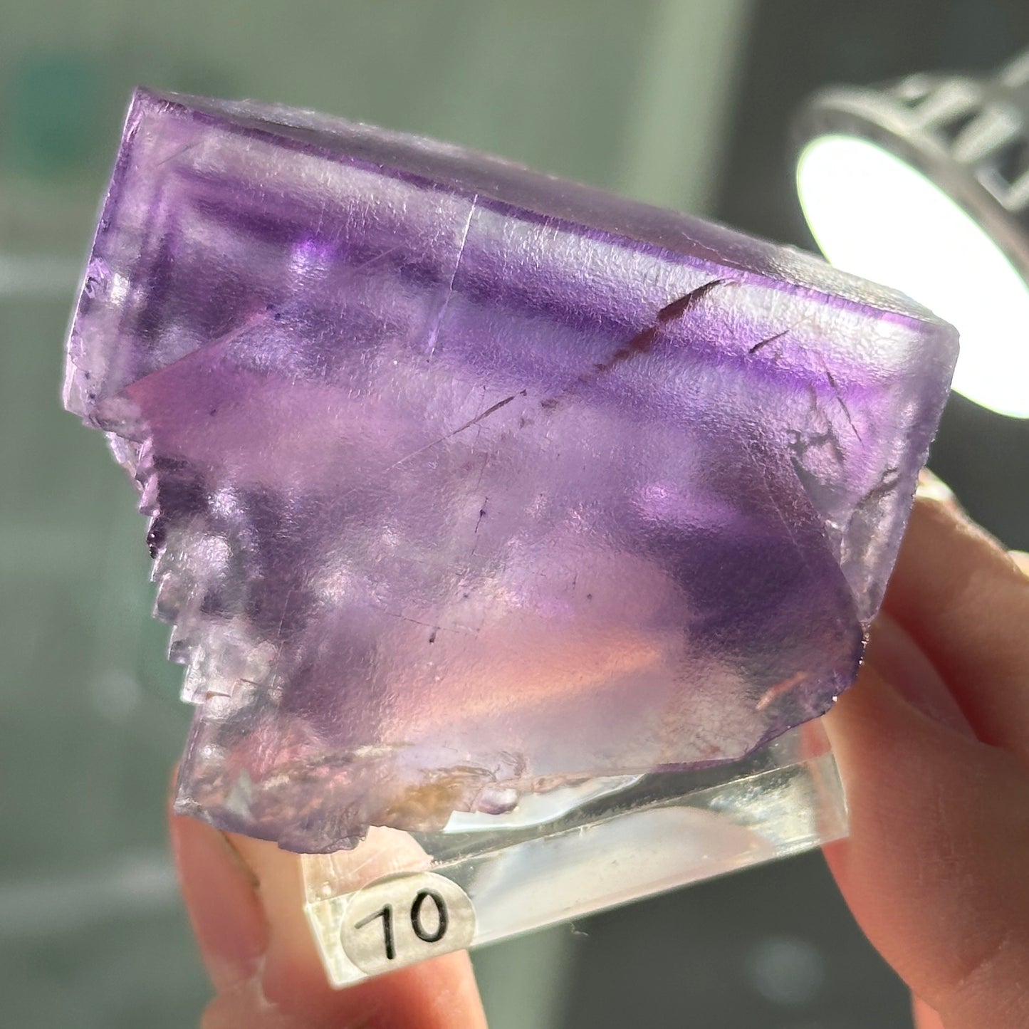 Purple Phantom Fluorite from the Denton Mine, Cave in Rock, Illinois, USA
