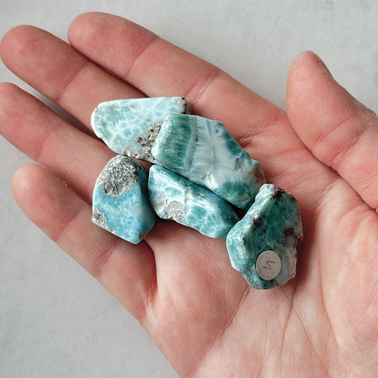 Small Tumbled Blue Larimar from Dominican Republic