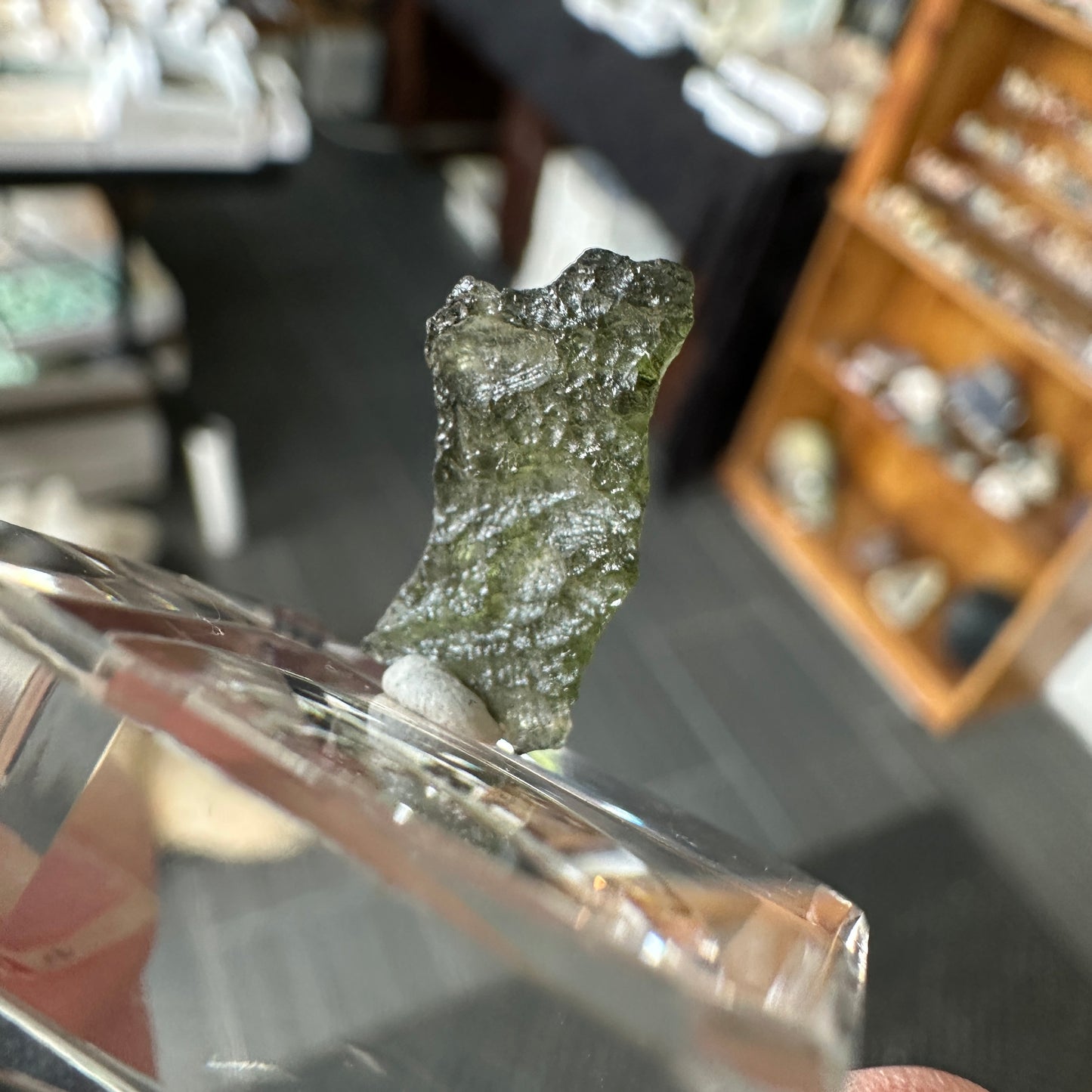 Genuine Green Moldavite 0.49g from Czech Republic
