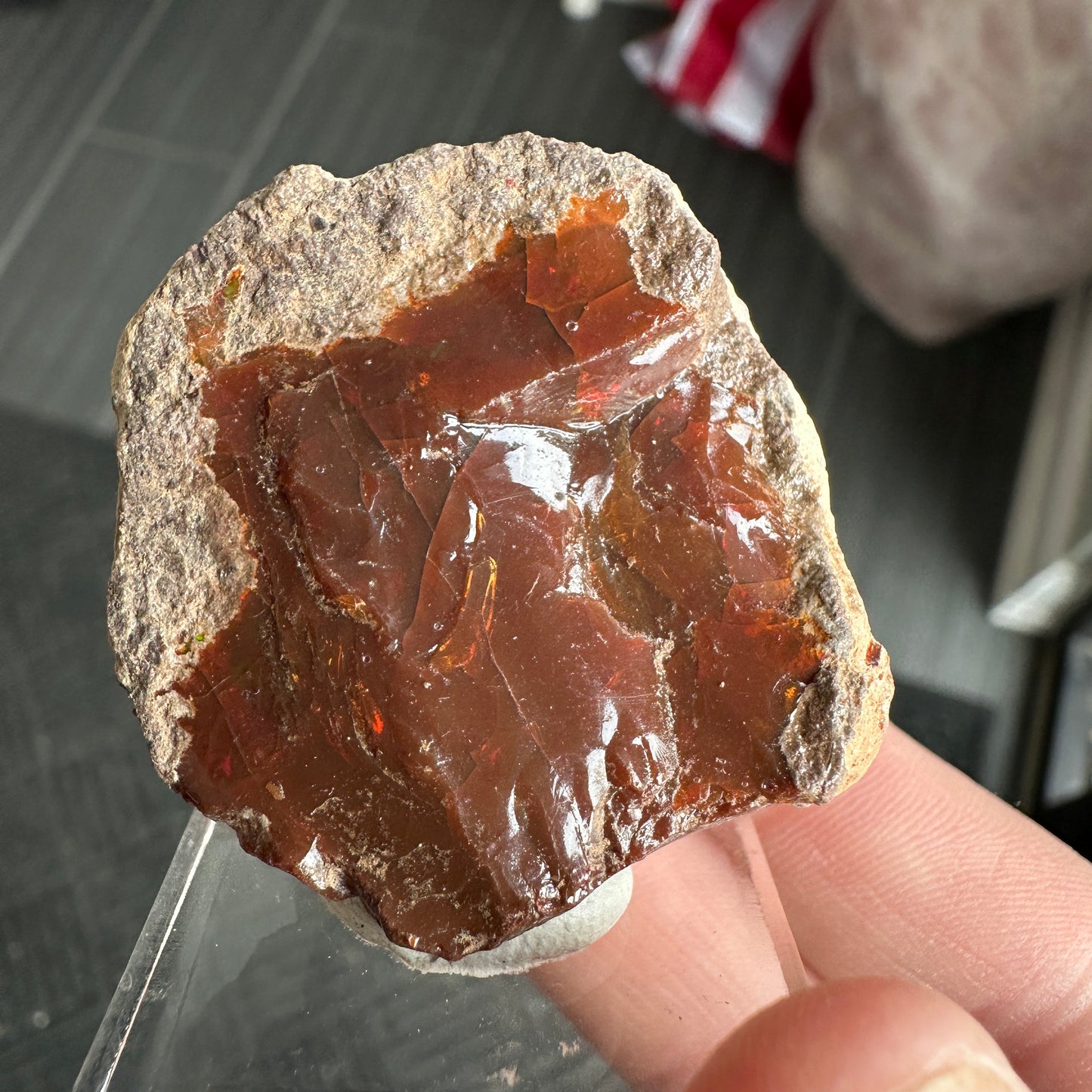 Chocolate Fire Opal Miniature from Ethiopia