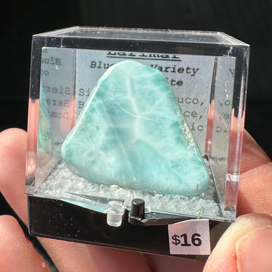 Larimar Perky Box Specimen from Dominican Republic