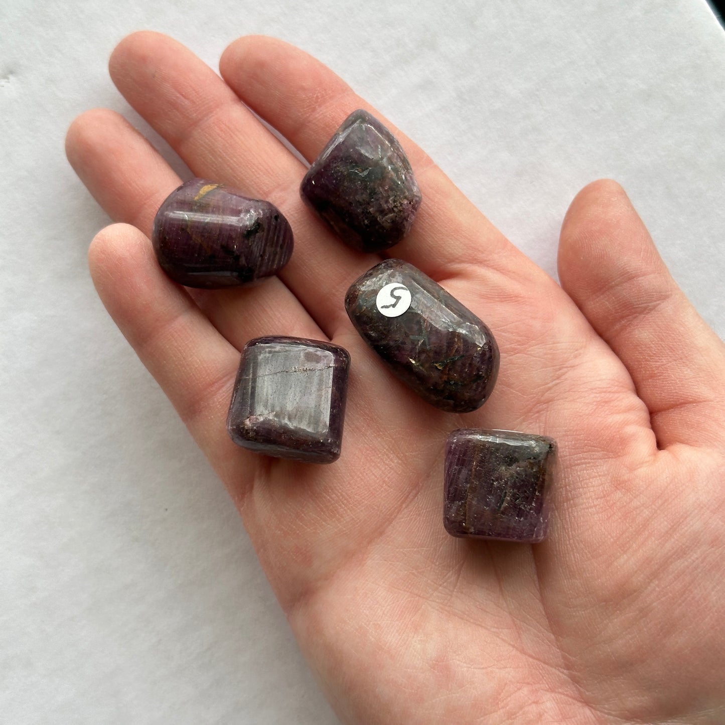 Medium Tumbled Ruby Corundum from India