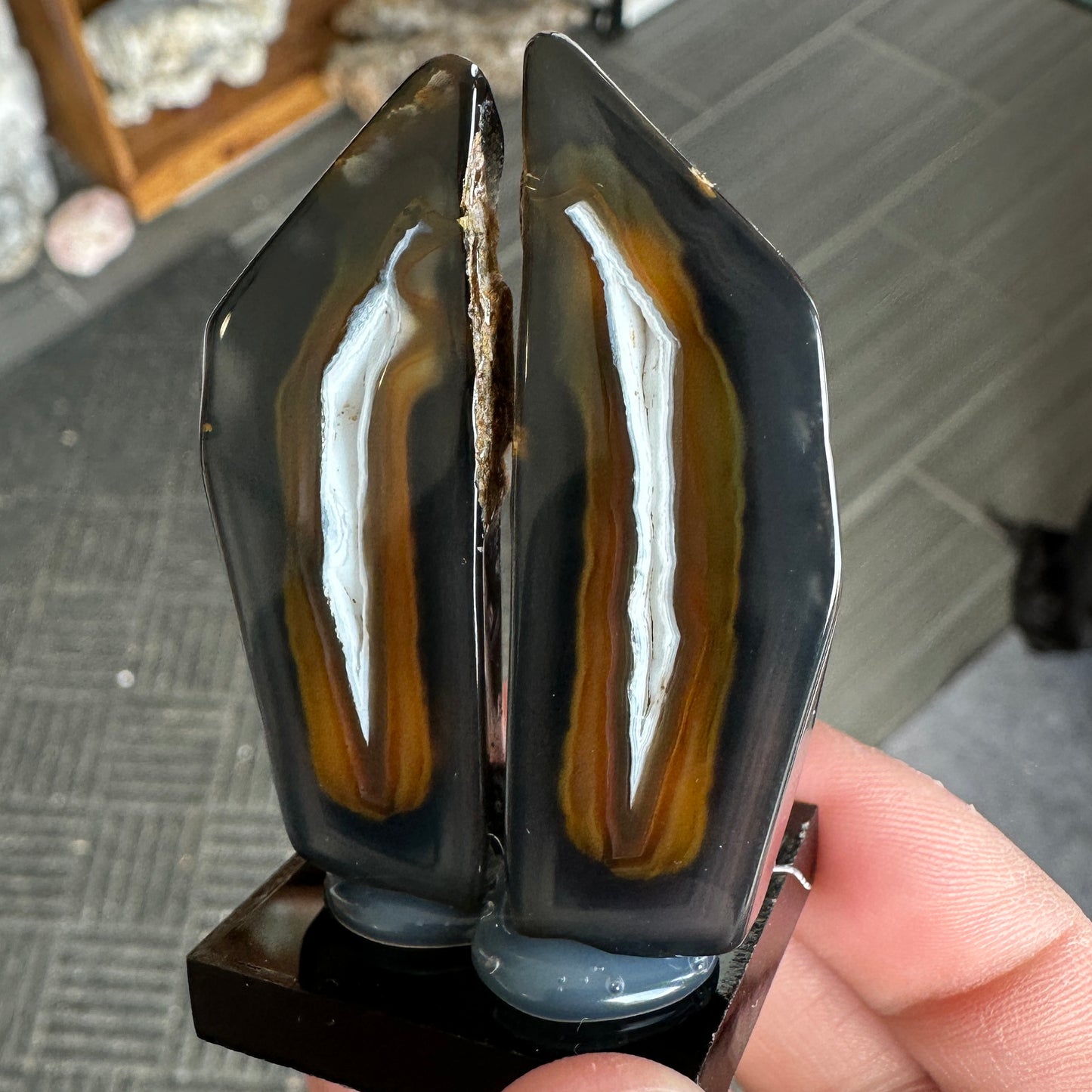 21g Ultra Rare Polyhedral Agate Pair From Brazil